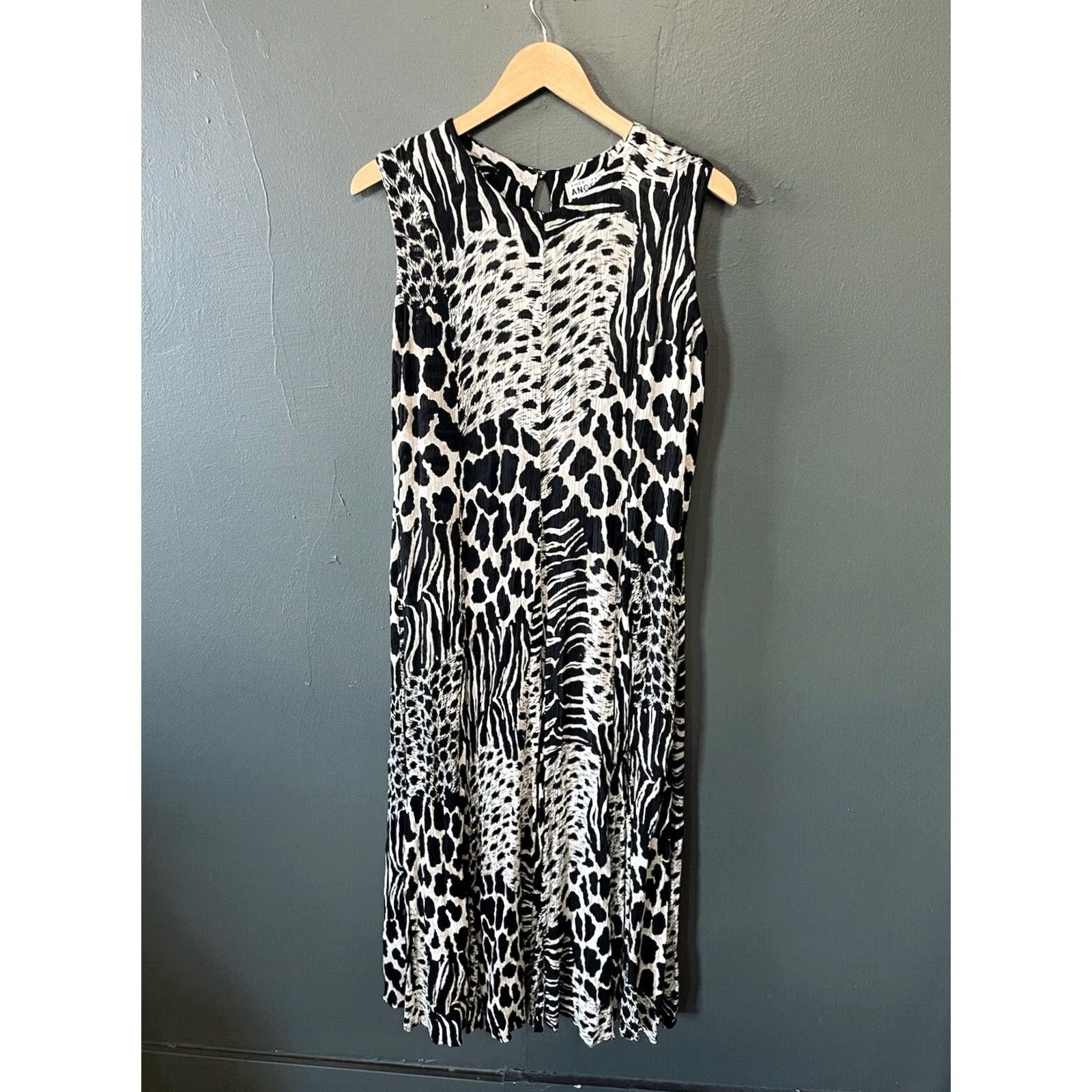 Vintage VINTAGE American Angel Womens Black Animal Print Sleeveless Slip Long Dress L Size L / US 10 / IT 46 - 2 Thumbnail