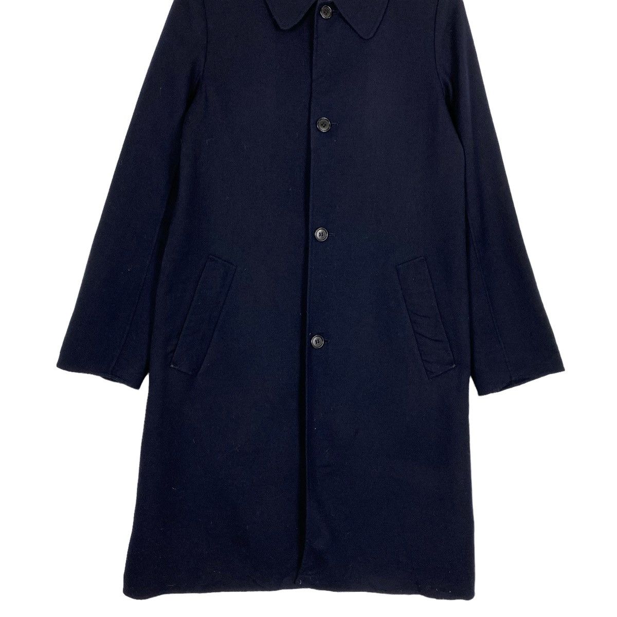Issey Miyake × Zucca 💥ZUCCA BY ISSEY MIYAKE BUTTON NAVY TOPCOAT Size US M / EU 48-50 / 2 - 5 Thumbnail