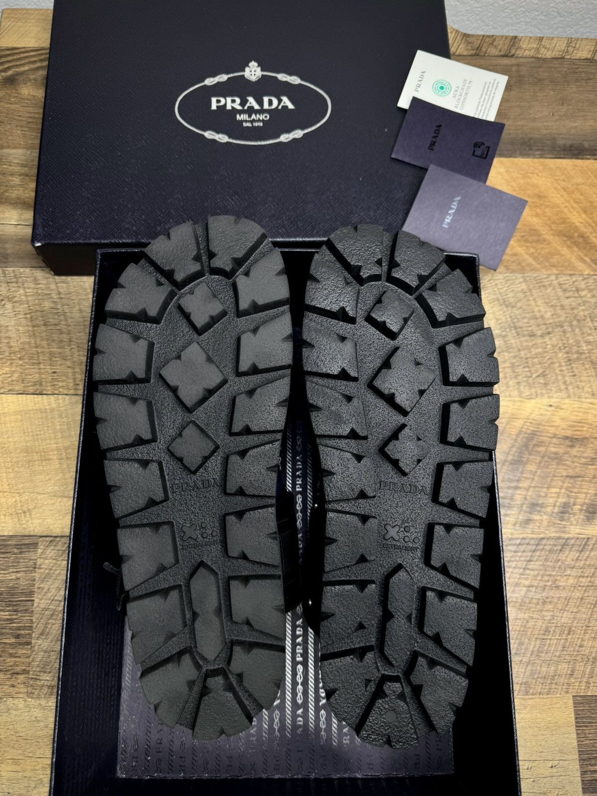 Prada Prada Black leather Strap silver Buckle Nylon Tape Sandals Size US 10 / EU 43 - 9 Thumbnail