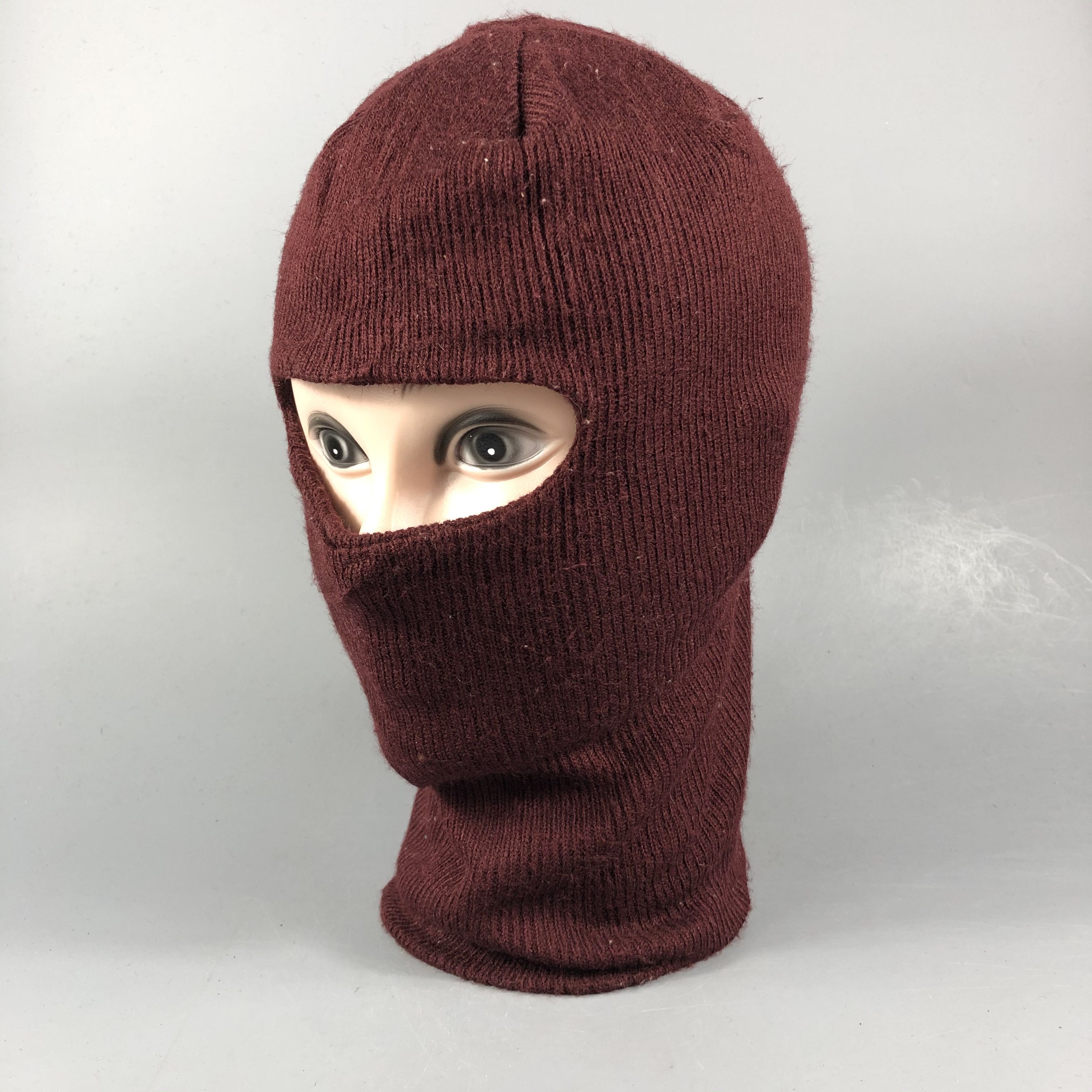 Japanese Brand Plain Balaclava Beanie Hat Size ONE SIZE - 2 Thumbnail