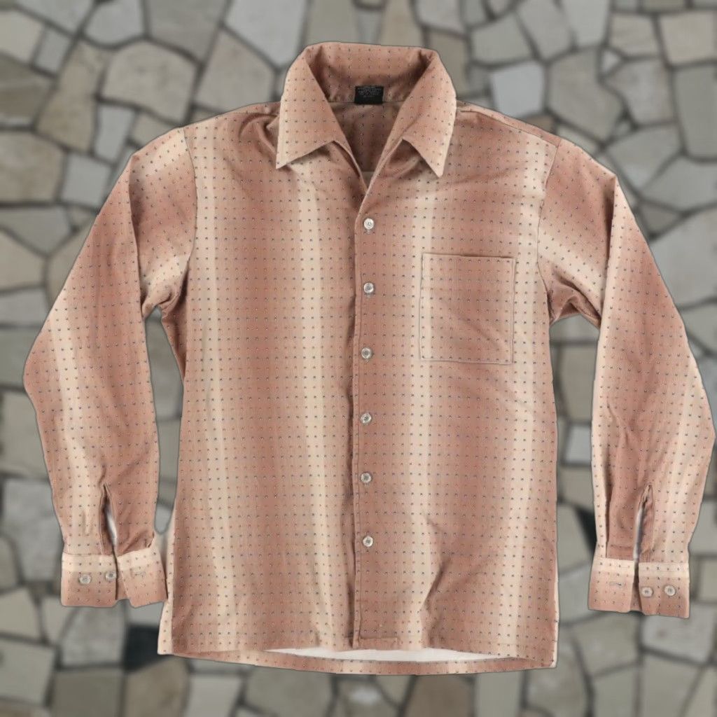 Vintage VTG Joel Disco Polyester Striped Button Up Shirt Brown Men's M Size US M / EU 48-50 / 2 - 1 Thumbnail