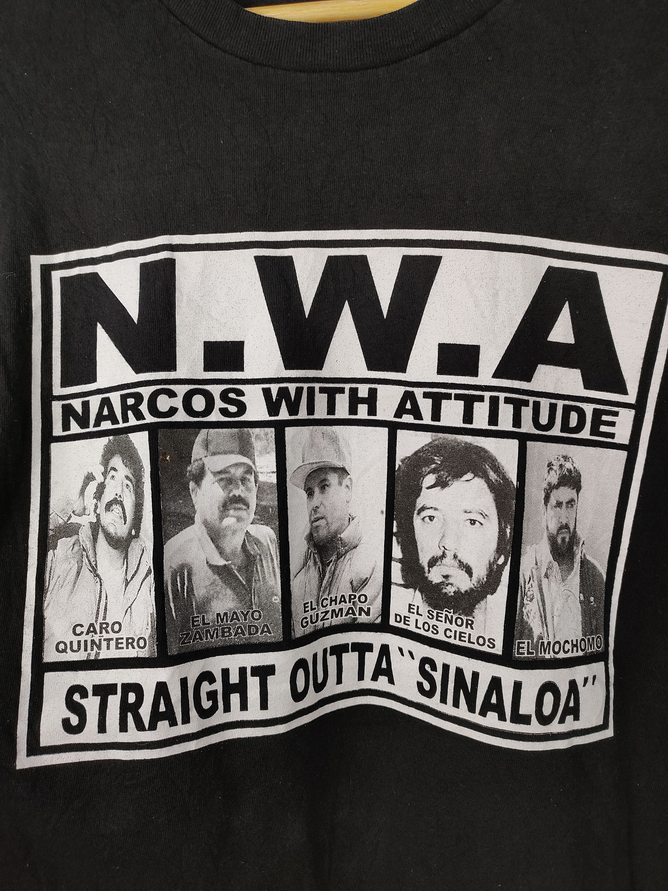Vintage Nwa Shirt Narcos With Attitude El Capo Caro Mexico 00s Size US XL / EU 56 / 4 - 3 Thumbnail