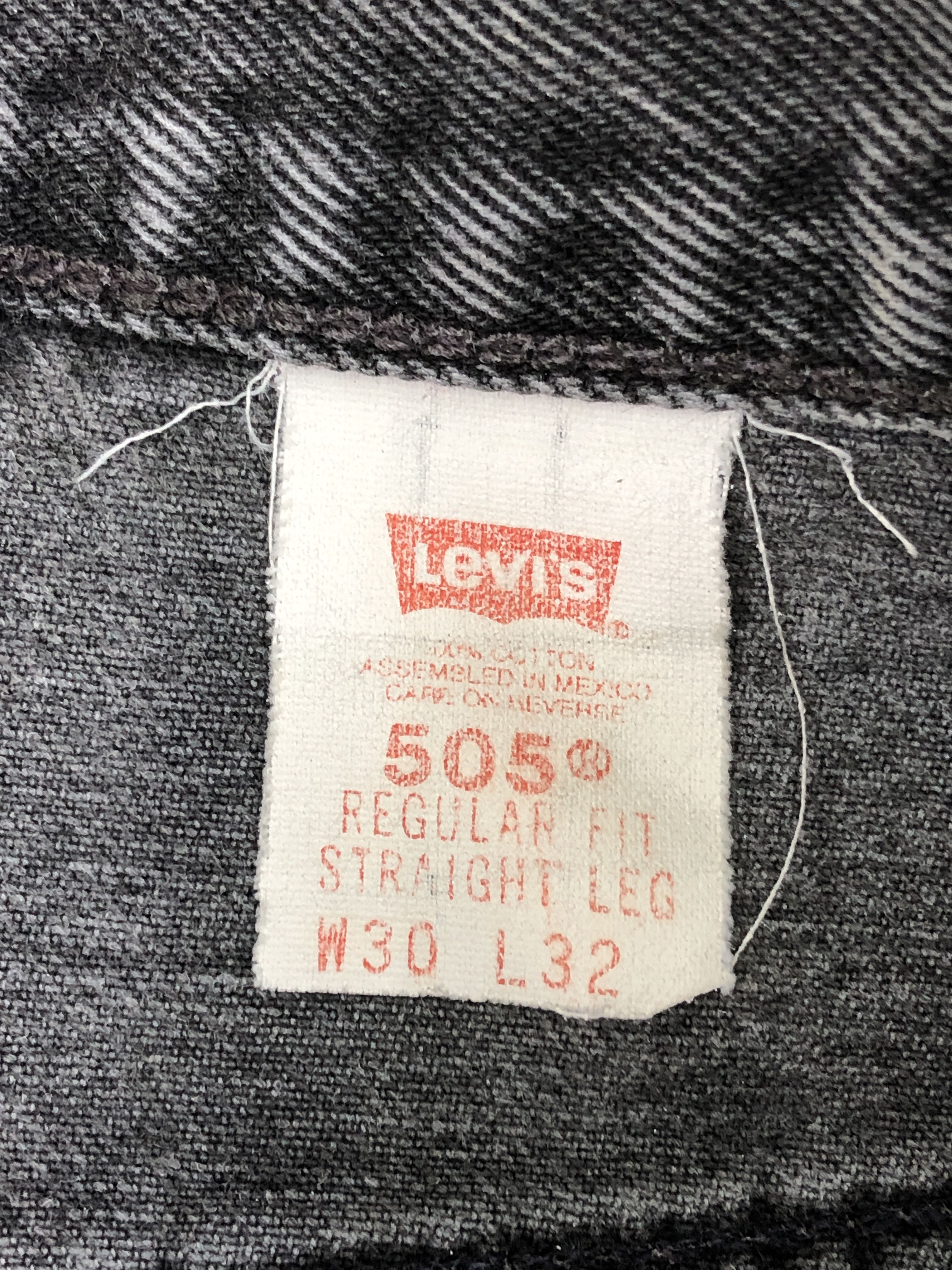 Levi's Vintage 90s Levis 505 Faded Black Jeans DP2264 Size US 28 / EU 44 - 6 Thumbnail