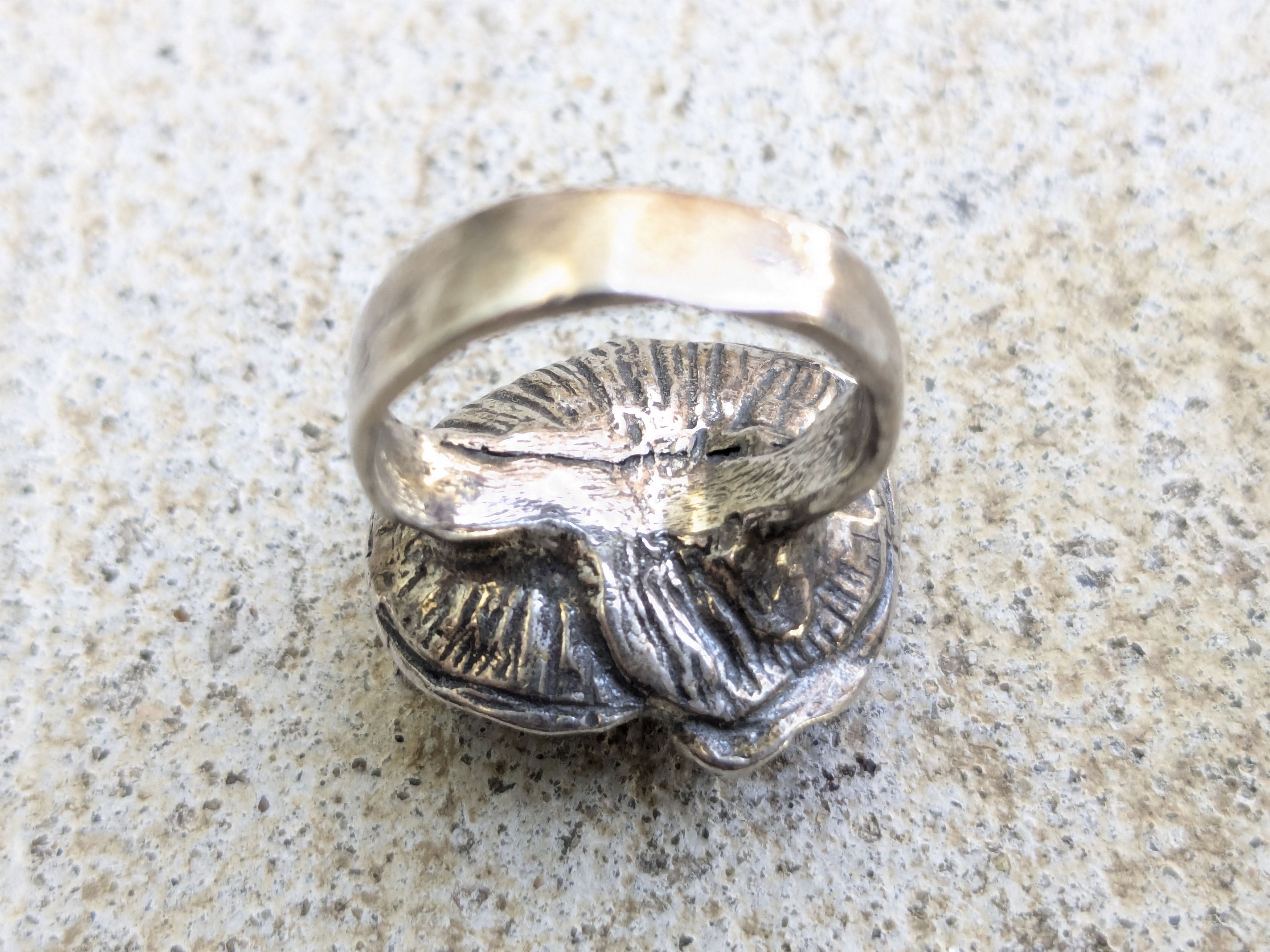 Jewelry × Vintage Vintage Sterling Silver Ring Purple Amethyst 6.5 Brutalist Size ONE SIZE - 9 Thumbnail