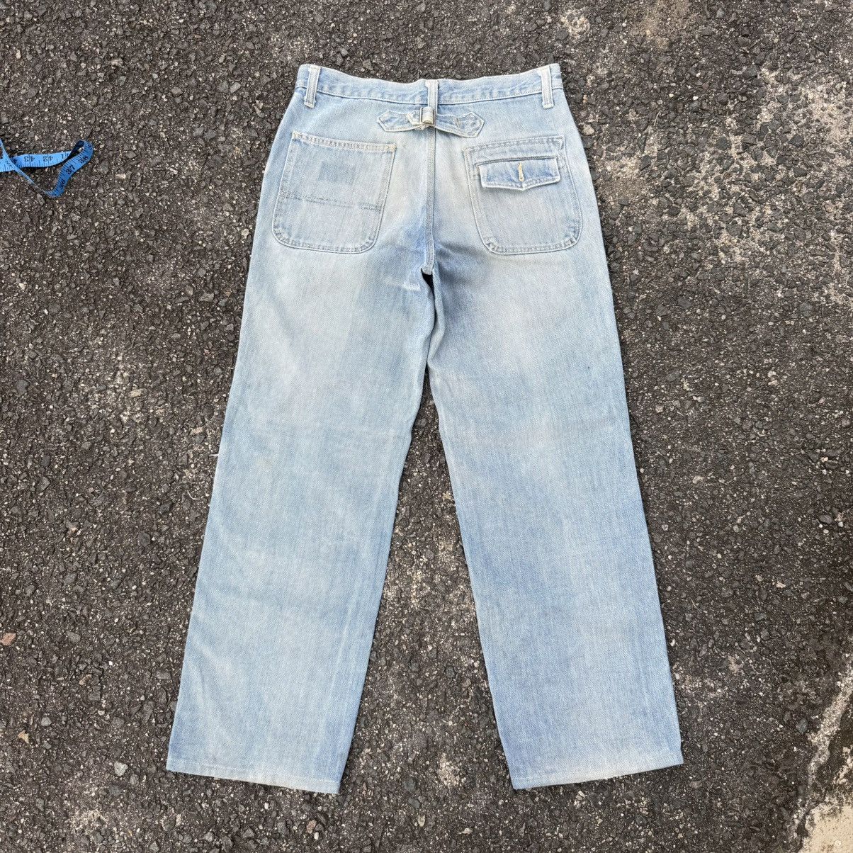 Japan Blue × Jean × Vintage VINTAGE BLUE WAY STRAIGHT FADED RIPPEP JEAN PANTS Size US 32 / EU 48 - 3 Thumbnail