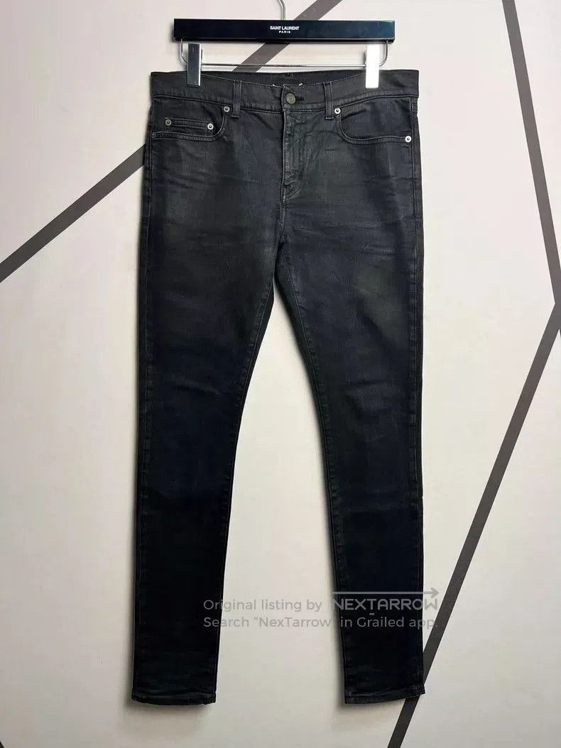 Saint Laurent Paris Saint Laurent Black Washed Skinny Jeans. Size US 32 / EU 48 - 1 Thumbnail