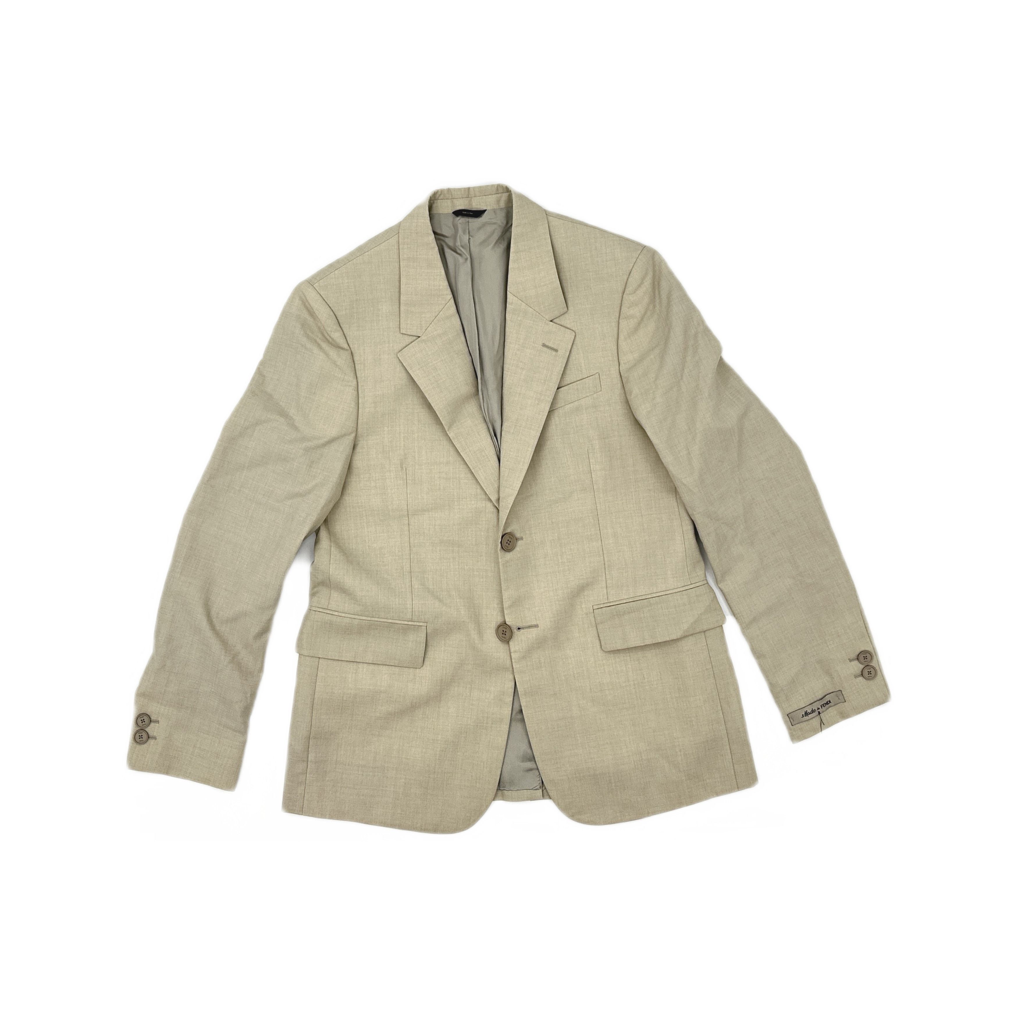 Fendi Fendi Beige Wool Blazer Size 48 Size 38R - 1 Thumbnail