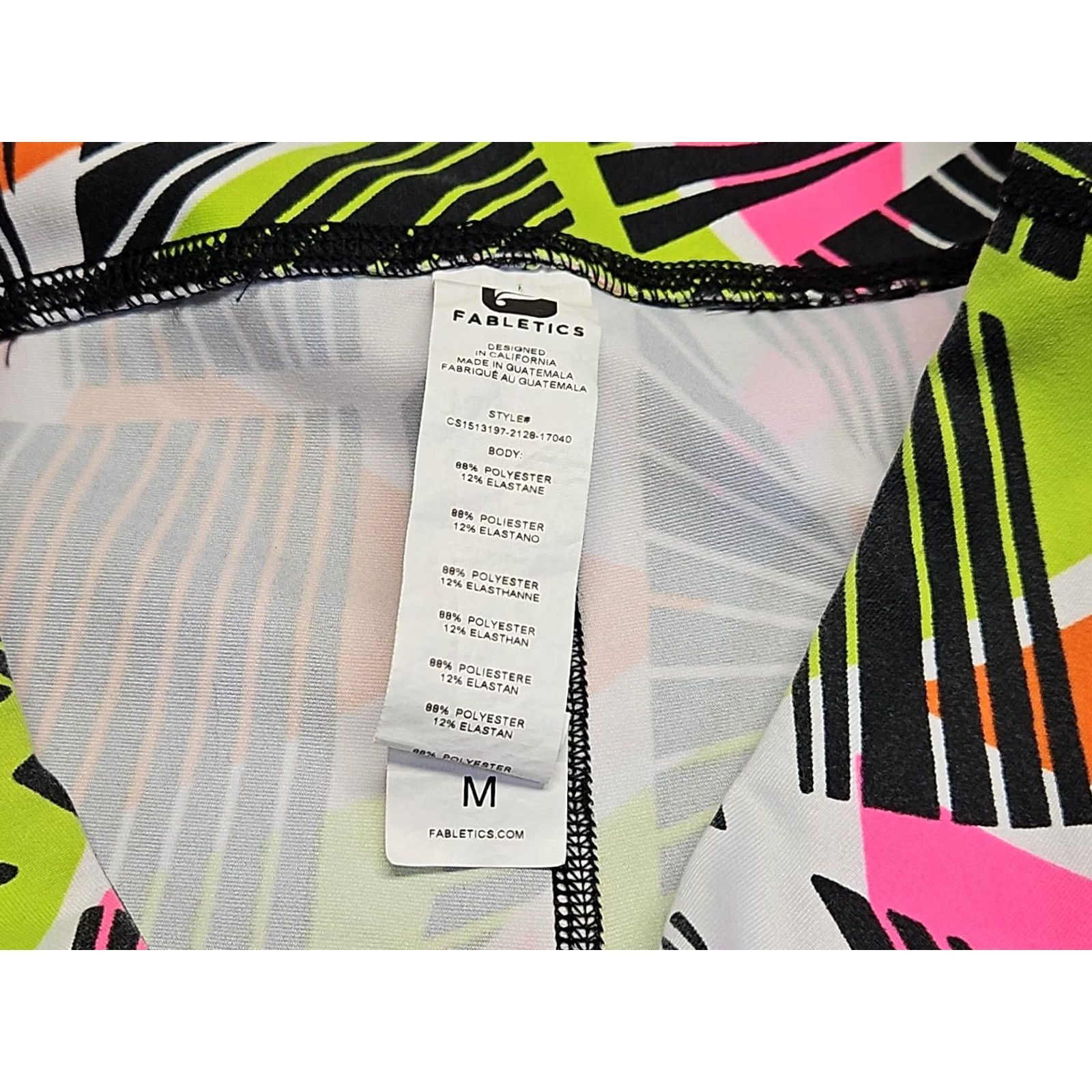 Fabletics Fabletics Leggings Womens Medium Multicolor Geometric Print Athletic Yoga Capri Size 32" / US 10 / IT 46 - 3 Thumbnail