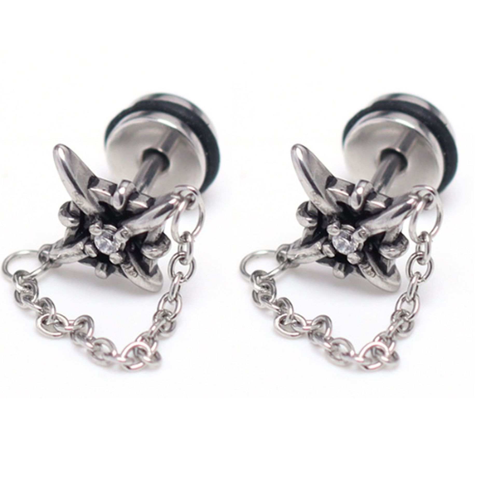 Jewelry Rare Earrings One Pairs Chrome Jewelry Size ONE SIZE - 5 Thumbnail