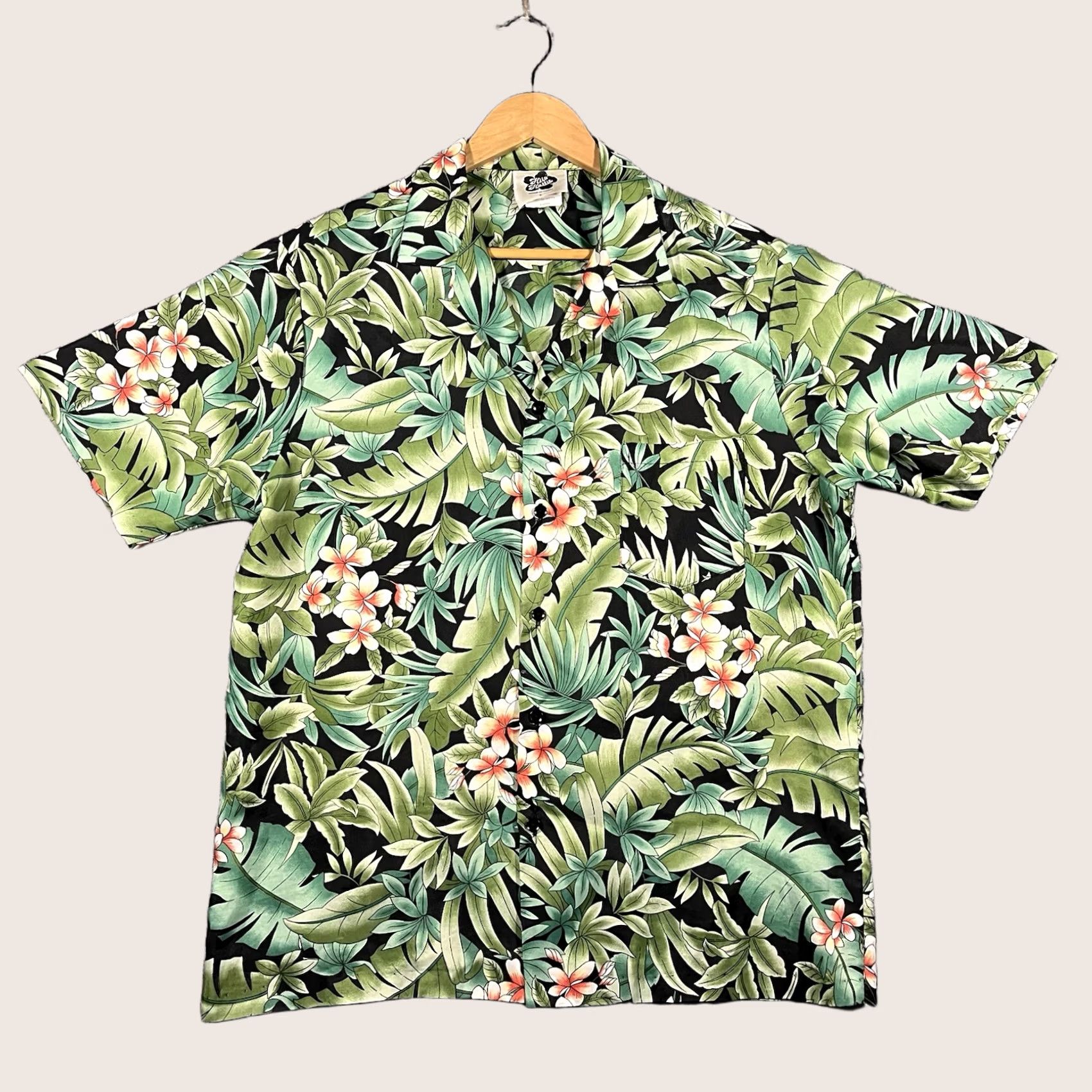 Hilo Hattie VINTAGE Hilo Hattie Hawaiian Shirt Mens L Green Floral Aloha Camp Collar Button-Up Short Sleeve Size US L / EU 52-54 / 3 - 1 Thumbnail