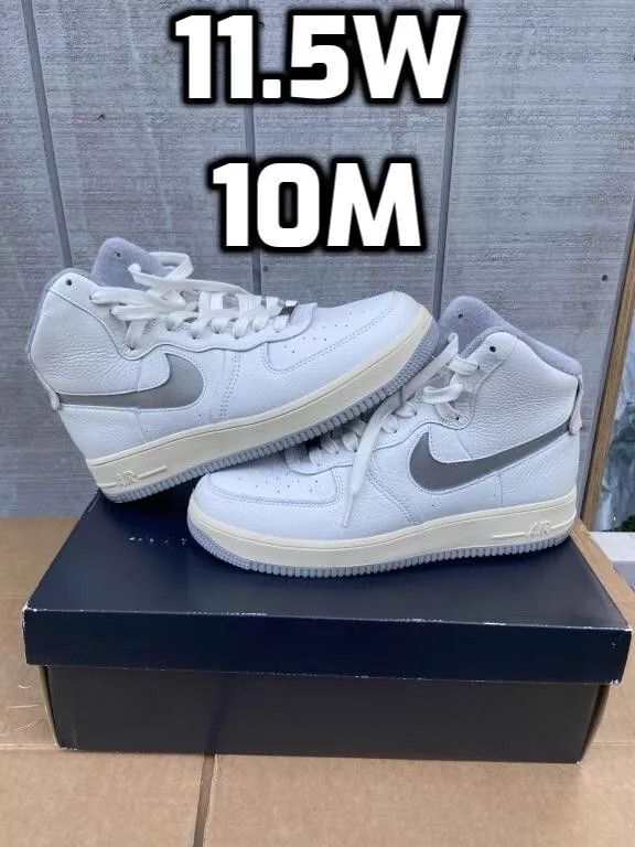 Nike Air Force High Sculpt White Silver Size 10m
