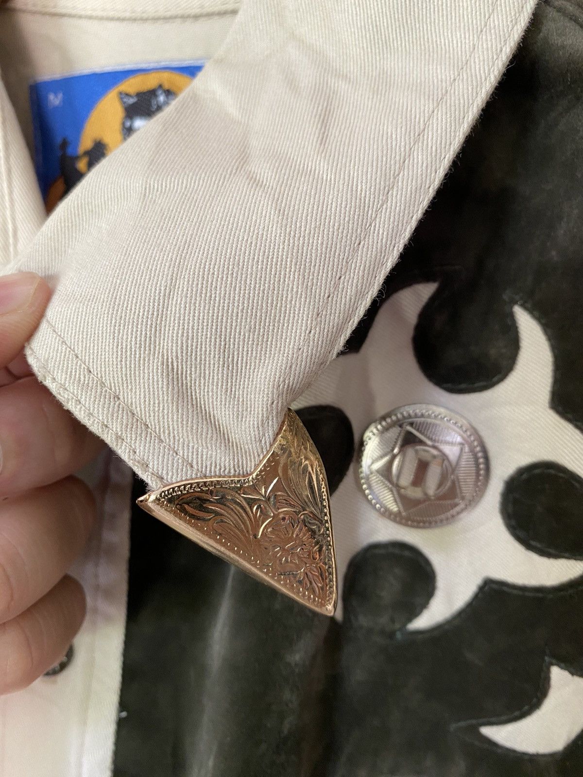 Cowboy Equipment 1990s Lobo Rider Cowboy western metal collar shirt Size US L / EU 52-54 / 3 - 11 Thumbnail
