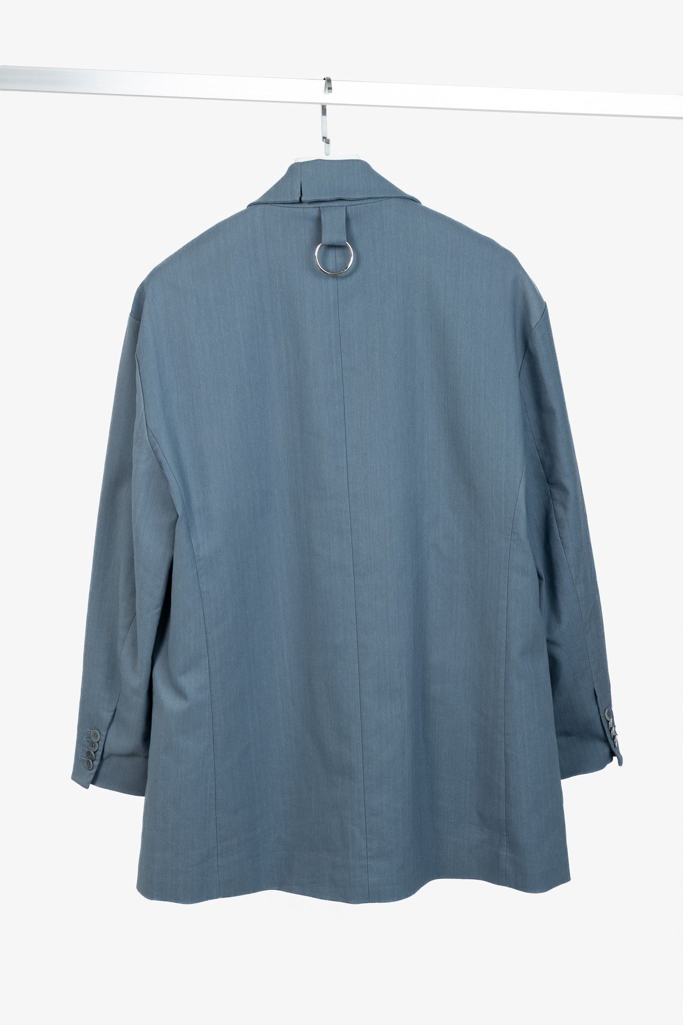 Tibi Tibi Liam Blue Grey Fluid Suiting Oversized Blazer Size XS / US 0-2 / IT 36-38 - 2 Thumbnail