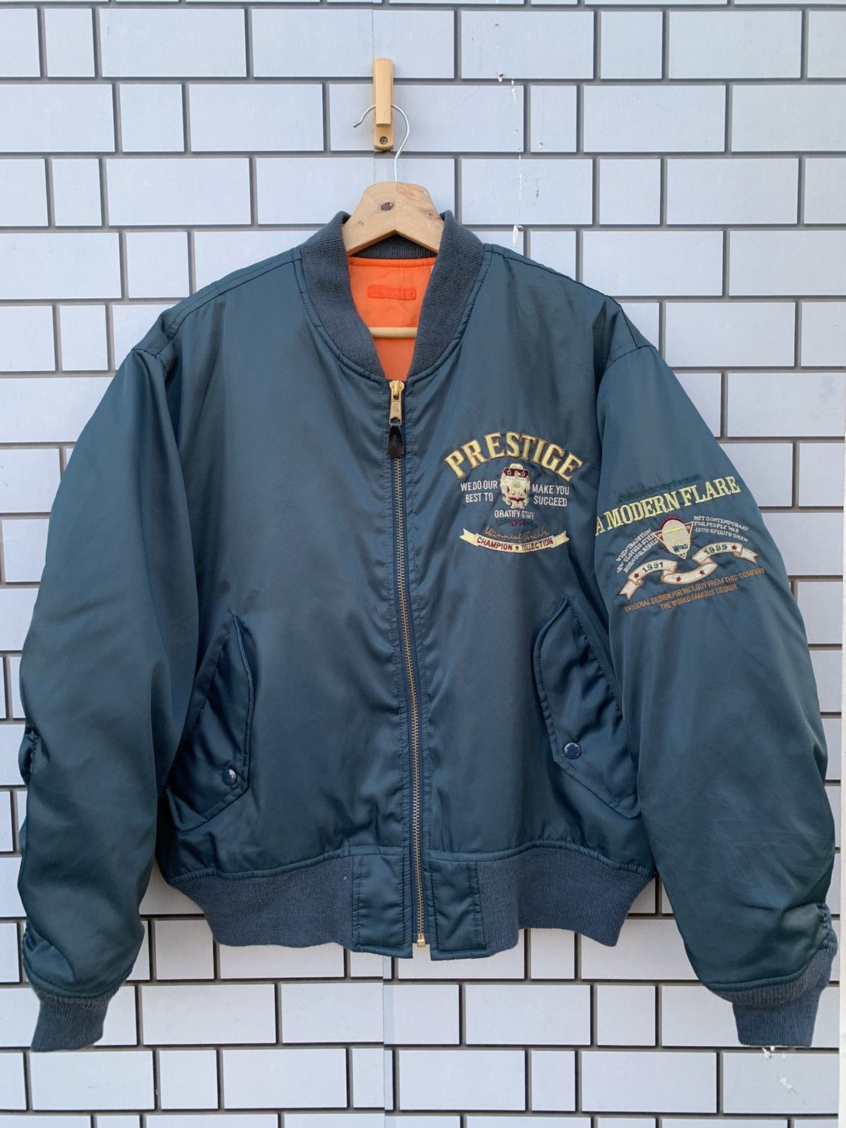 Vintage Vintage Air Force MA-1 Bomber Jacket Size US M / EU 48-50 / 2 - 1 Thumbnail
