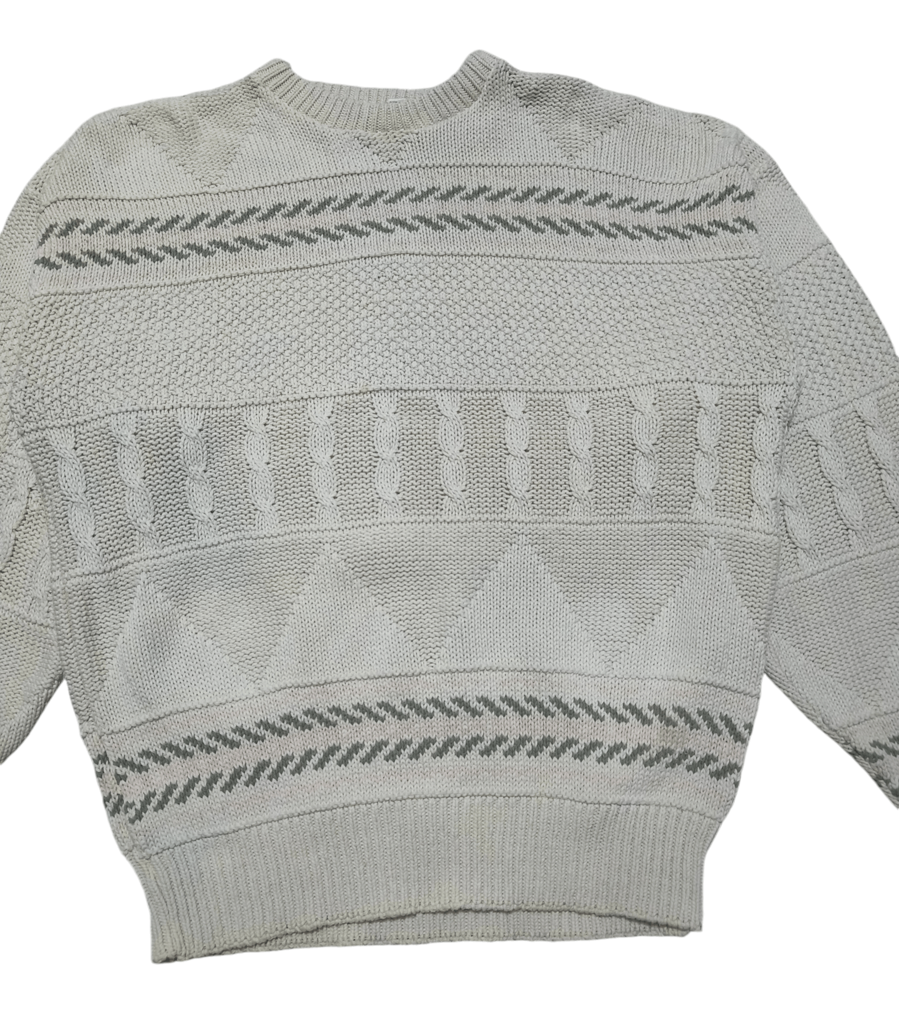 Liz Claiborne Vintage 90s CLAIBORNE Cable Knit Motifs Knit Sweater Size US L / EU 52-54 / 3 - 3 Thumbnail