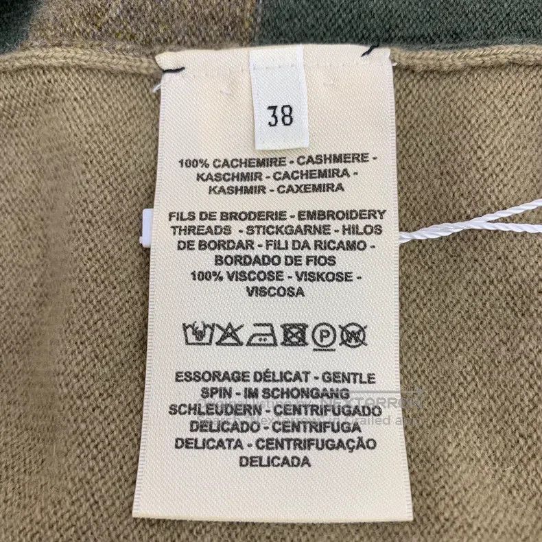 Hermes Hermes Dark brown pattern intarsia cashmere round neck lon Size XS / US 0-2 / IT 36-38 - 6 Thumbnail