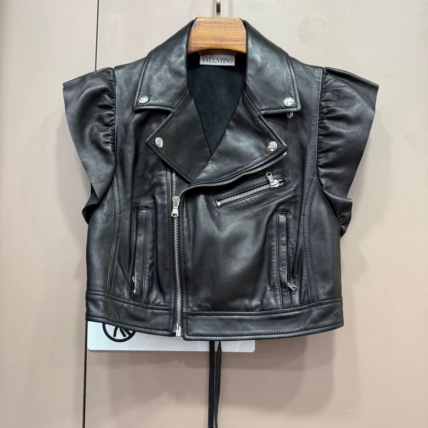 RED Valentino Red Valentino Black Leather Vest Size M / US 6-8 / IT 42-44 - 1 Thumbnail