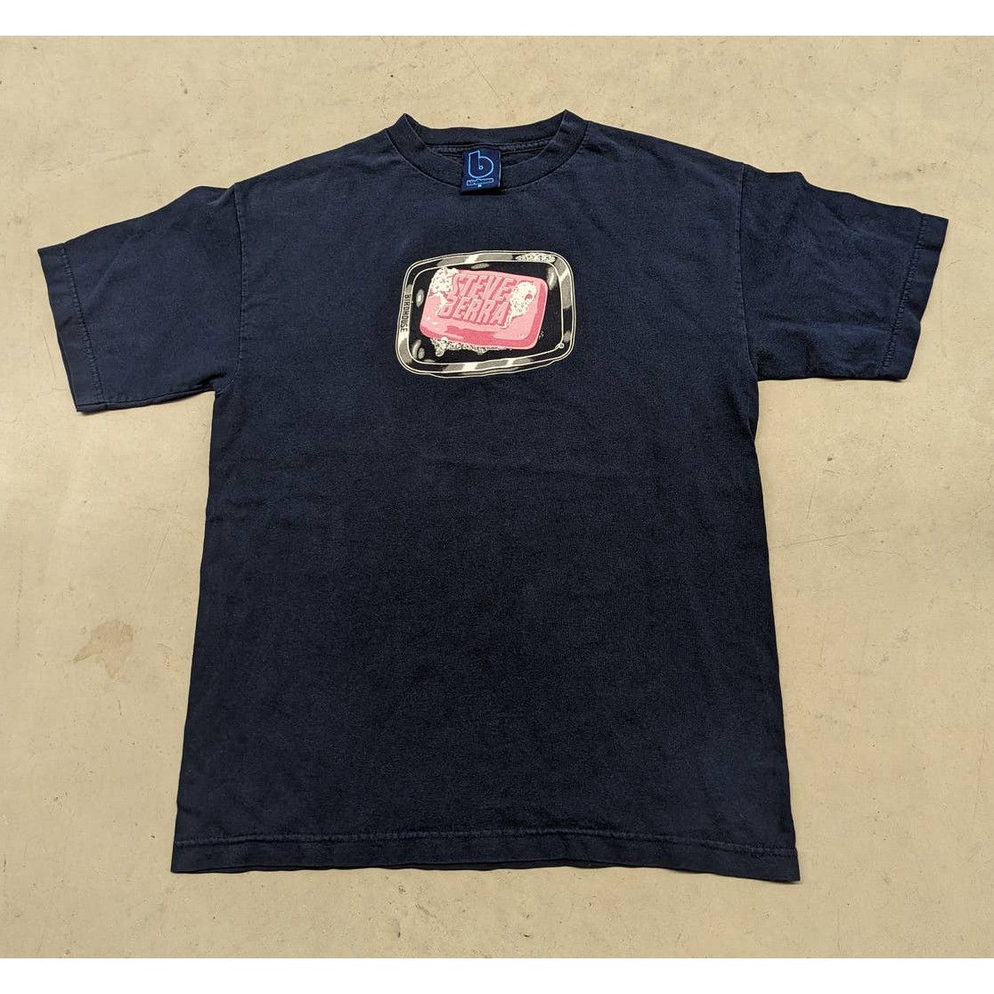 image of Tony Hawk x Vintage Bird House Steve Barra Fight Club T-Shirt in Blue, Men's (Size Medium)