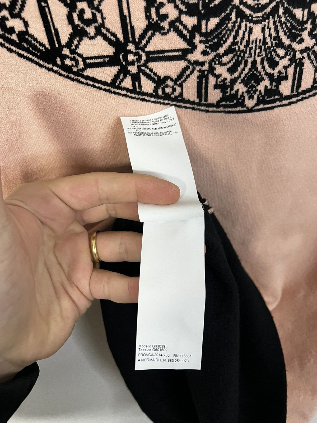 Versace Versace dress blush pink black barocco design S/M Size M / US 6-8 / IT 42-44 - 5 Thumbnail