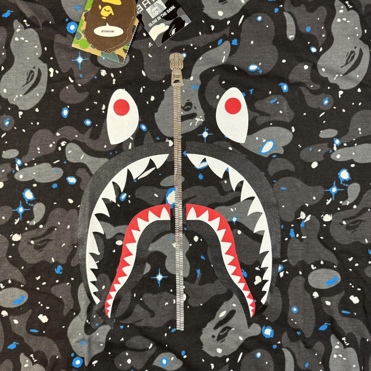 Bape BAPE Space Camo Shark Layered Long Sleeve Tee Black Size US XL / EU 56 / 4 - 2 Thumbnail