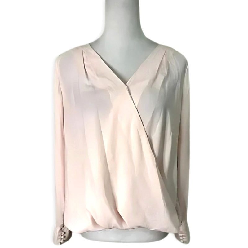 Other Halogen Faux Wrap Blouse Long Sleeves Light Pink Women's M Size M / US 6-8 / IT 42-44 - 2 Thumbnail