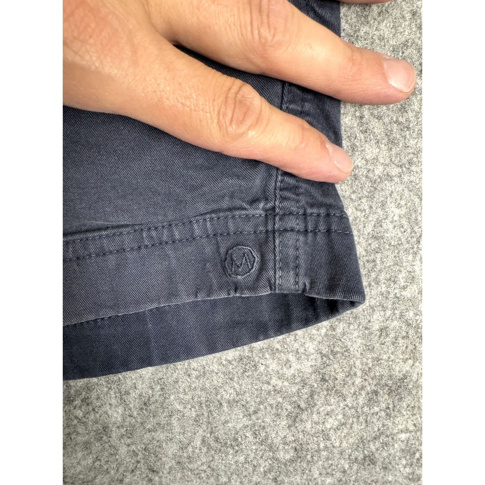 Vintage Mr Marvis Shorts Mens Medium Blue The Cosmics Chino Classic Handmade Portugal Size US 31 - 3 Thumbnail