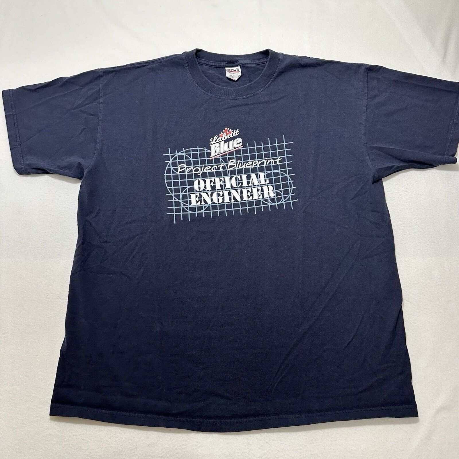 Anvil Labatt Blue Project Blueprint Official Engineer XL T Shirt Size US XL / EU 56 / 4 - 1 Thumbnail