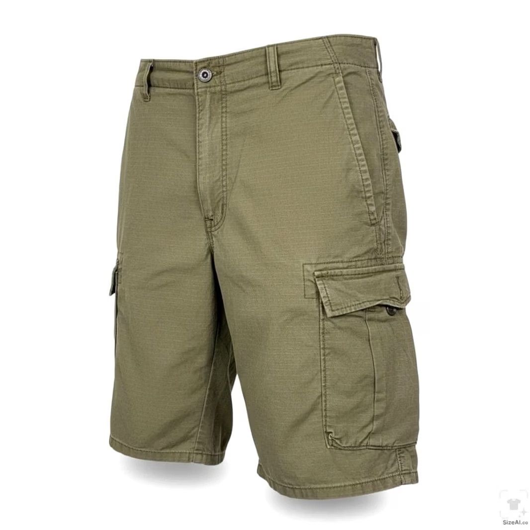 Levi's VINTAGE Levis S40196 Cargo Shorts Womens W33 Green Twill 100% Cotton Cargo Pockets Size 24" / US 00 / IT 34 - 2 Thumbnail