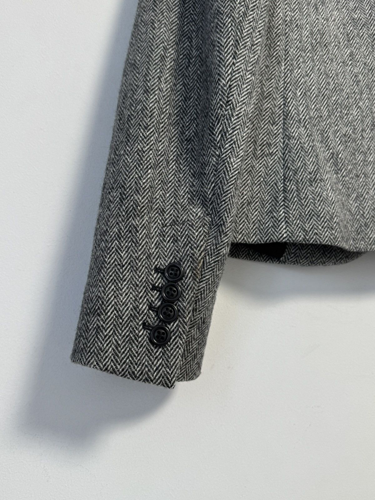 RED Valentino Red Valentino Cropped Blazer Jacket Grey Herringbone Size 44 Size M / US 6-8 / IT 42-44 - 16 Thumbnail