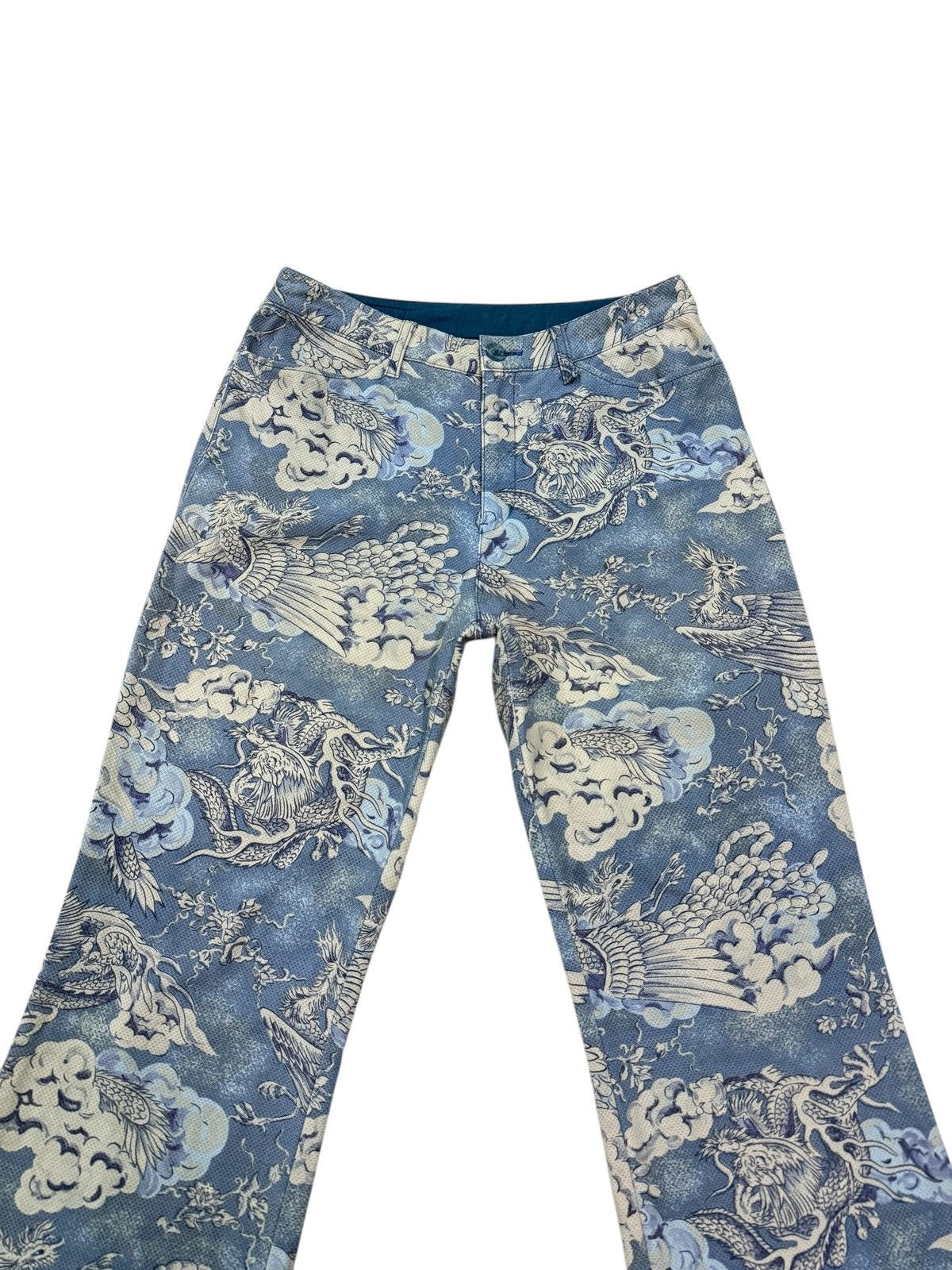 Japanese Brand BATSU CLUB PRINTED FLARE JEANS Size US 30 / EU 46 - 3 Thumbnail