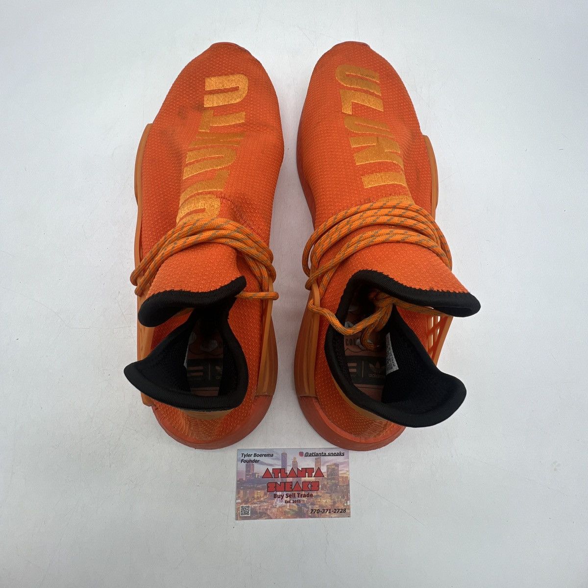 Adidas Pharrell x NMD human race Orange Size US 13 / EU 46 - 6 Thumbnail