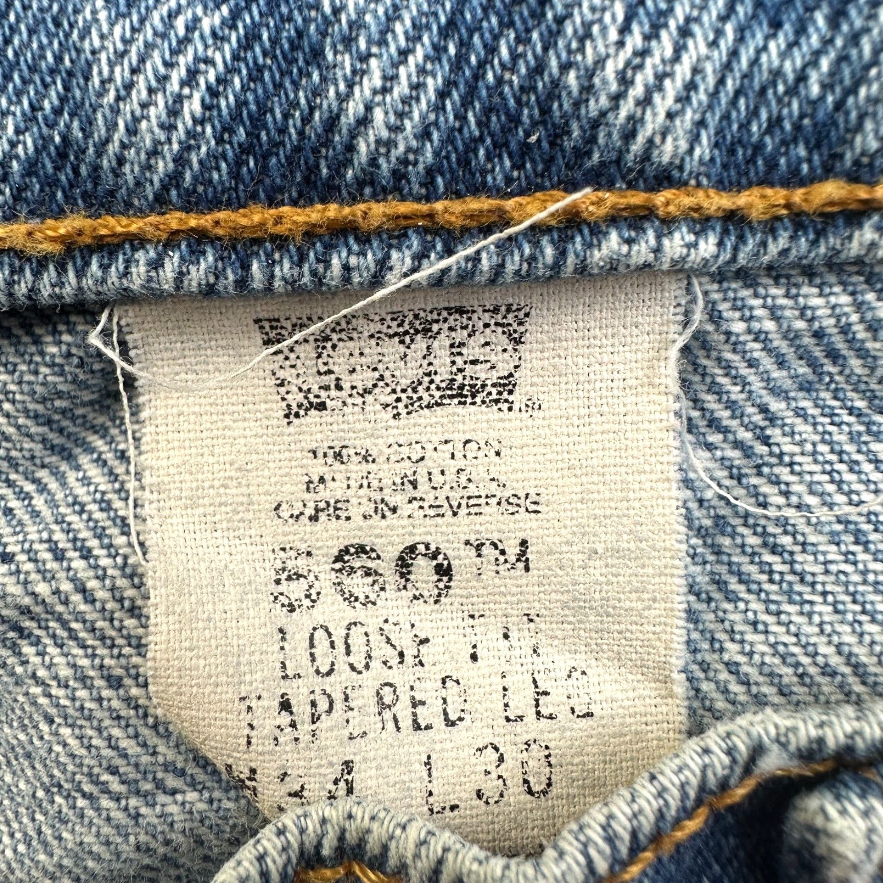 Levi's Levi's 560 Jeans Mens 34x30 Blue Denim Pants 90s USA Made Tapered Leg Size US 30 / EU 46 - 4 Thumbnail