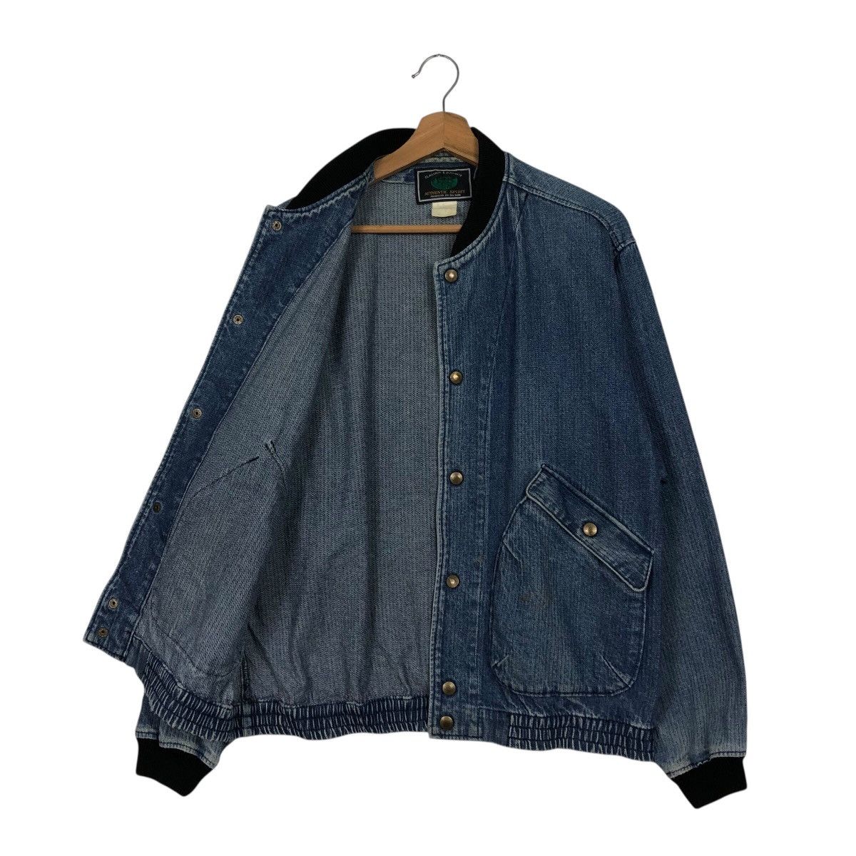 Japanese Brand 📌Vintage Denim Bomber Jacket Worker Big Born Issey Miyake Size US L / EU 52-54 / 3 - 12 Thumbnail