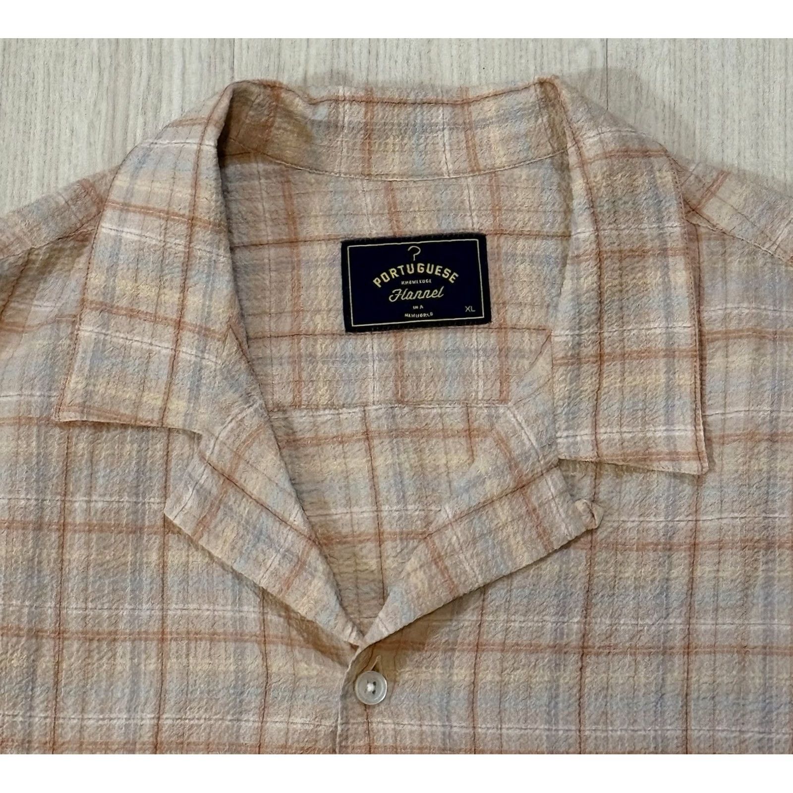Portuguese Flannel Portuguese Flannel Shirt XL Multicolor Plaid Short Sleeve Button-Up Hem Collared Vacation Beach Classic Hipster 80s 90s 70s Dad Men Mens Size US XL / EU 56 / 4 - 3 Thumbnail