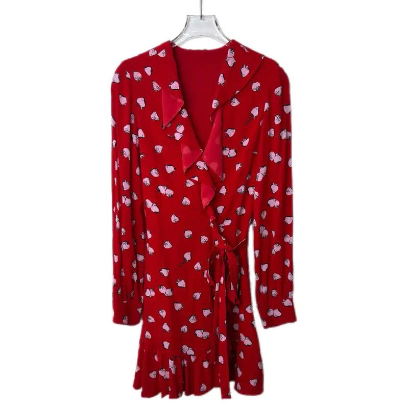 Miu Miu Miu Miu Red Cotton Blend Women's Dress 0089 Size S / US 4 / IT 40 - 1 Thumbnail