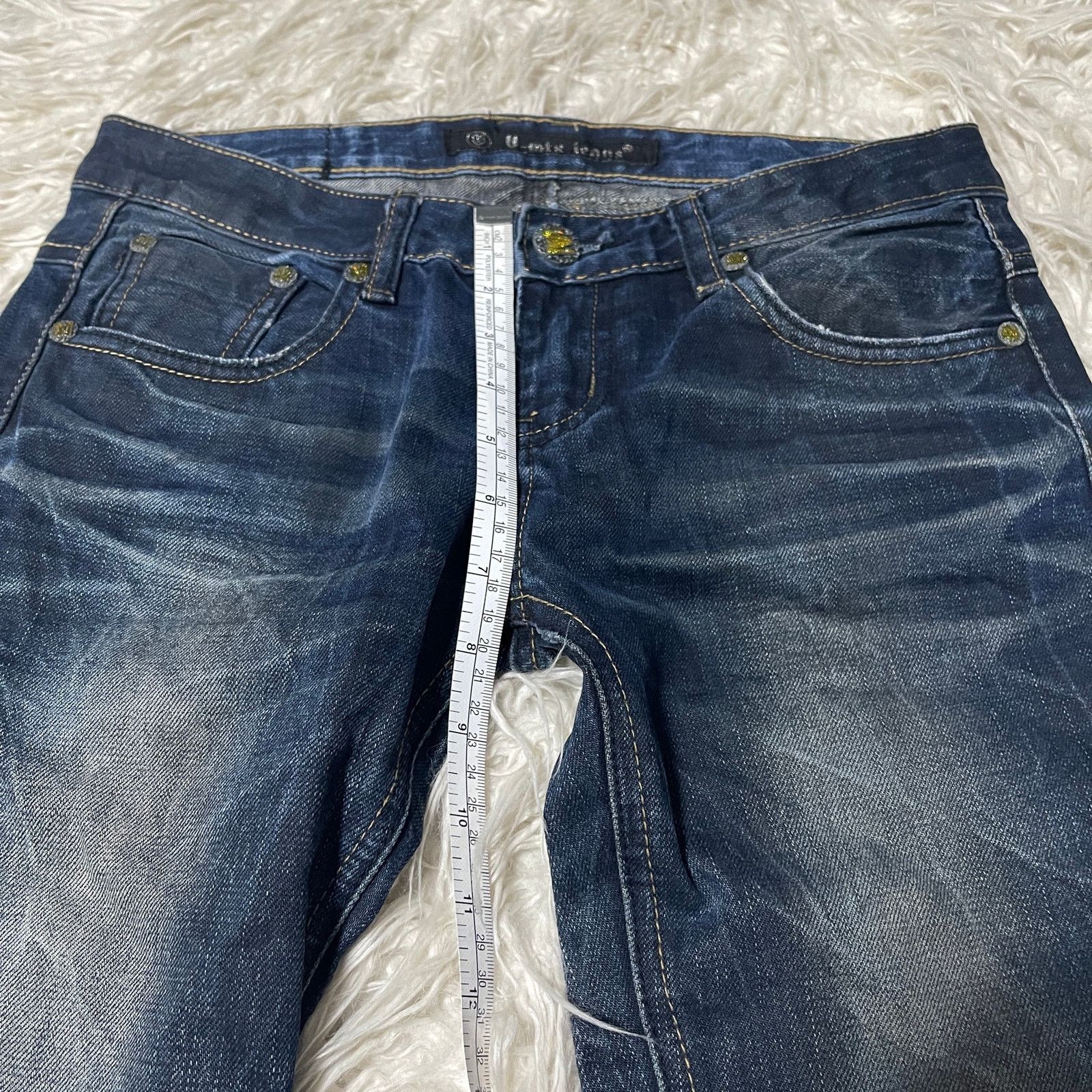 Hysteric Glamour × Undercover Vintage Japanese Brand Faded Wash Low-rise Denim Jeans Blue Size 30" / US 8 / IT 44 - 17 Thumbnail