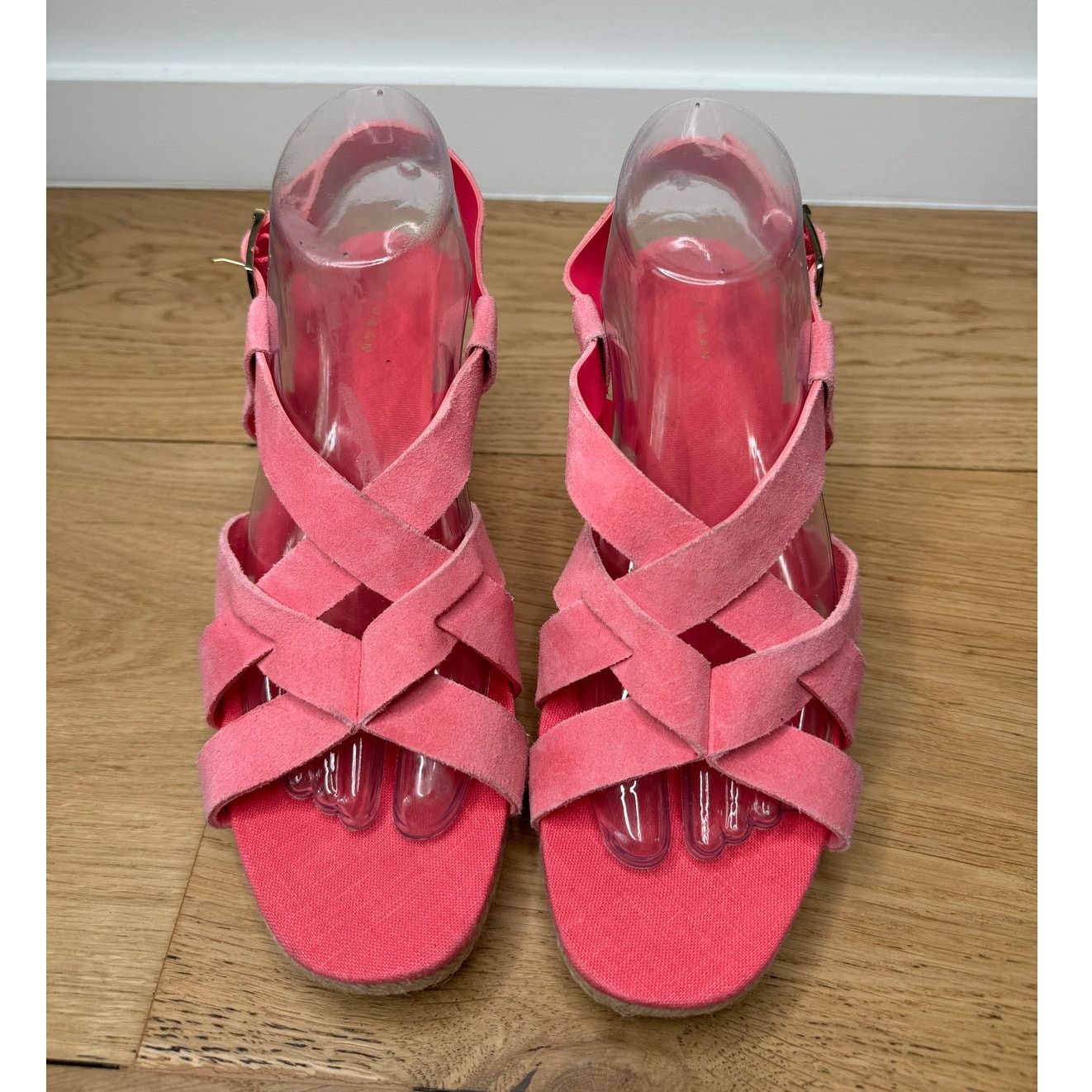 Cole Haan NEW Cole Haan Pink Wedge Suede Espadrille Strap Sandal Size US 9.5 / IT 39.5 - 2 Thumbnail