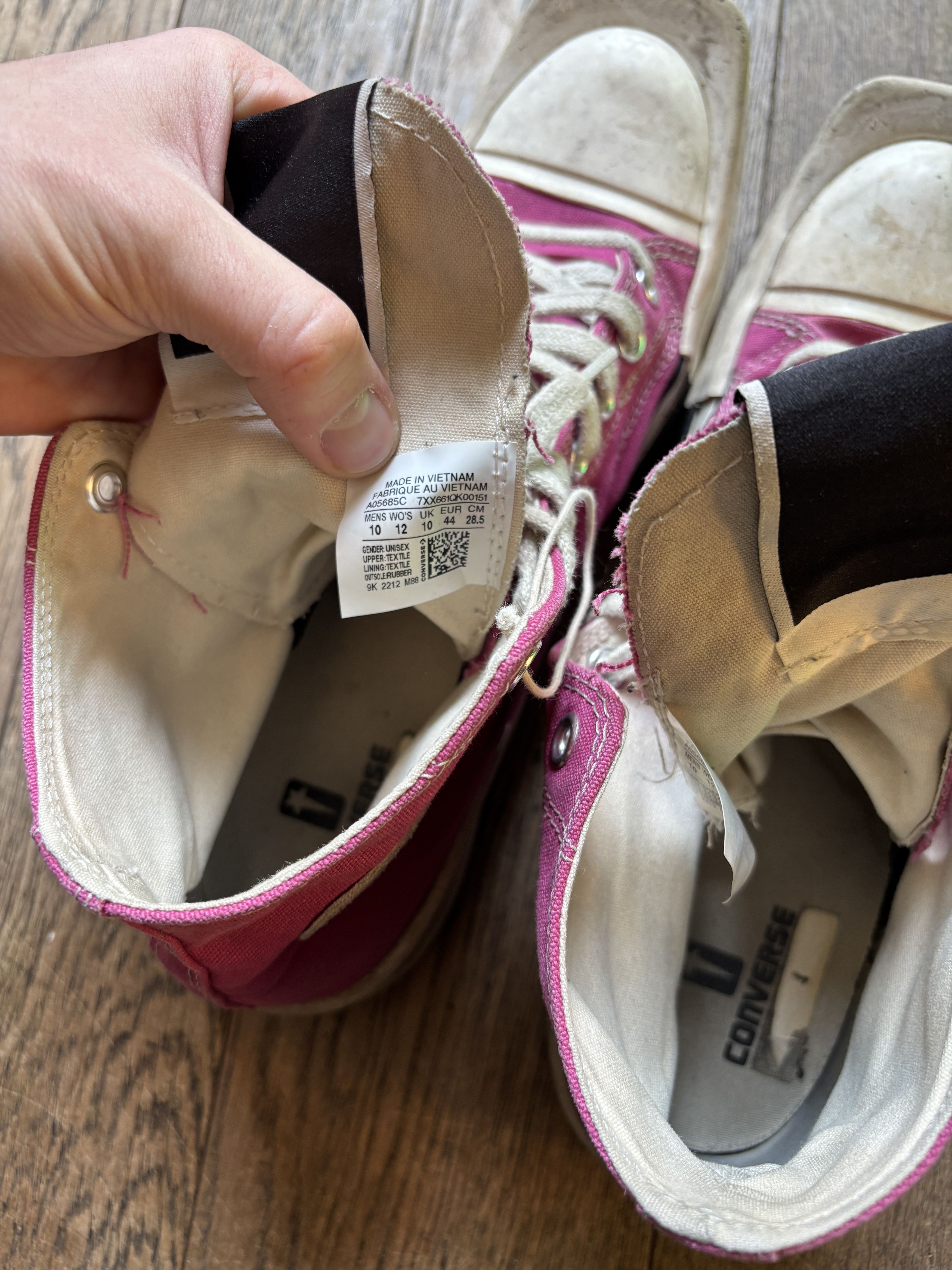 Converse × Rick Owens Drkshdw Rick Owens x Converse Pink Hightops Size US 10 / EU 43 - 7 Thumbnail