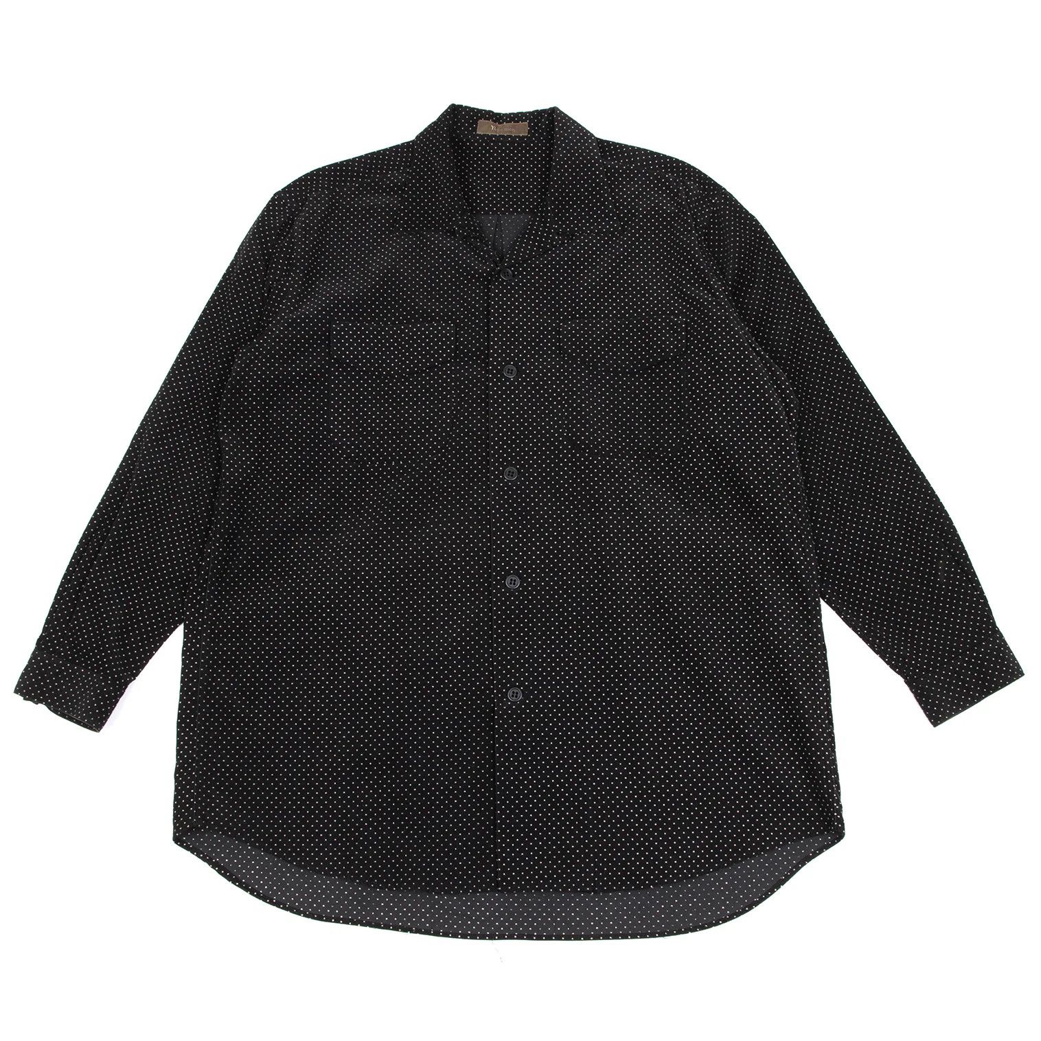 Jean Paul Gaultier Open Collar Dot Shirt in Black Beige (Size M) Size US M / EU 48-50 / 2 - 1 Thumbnail