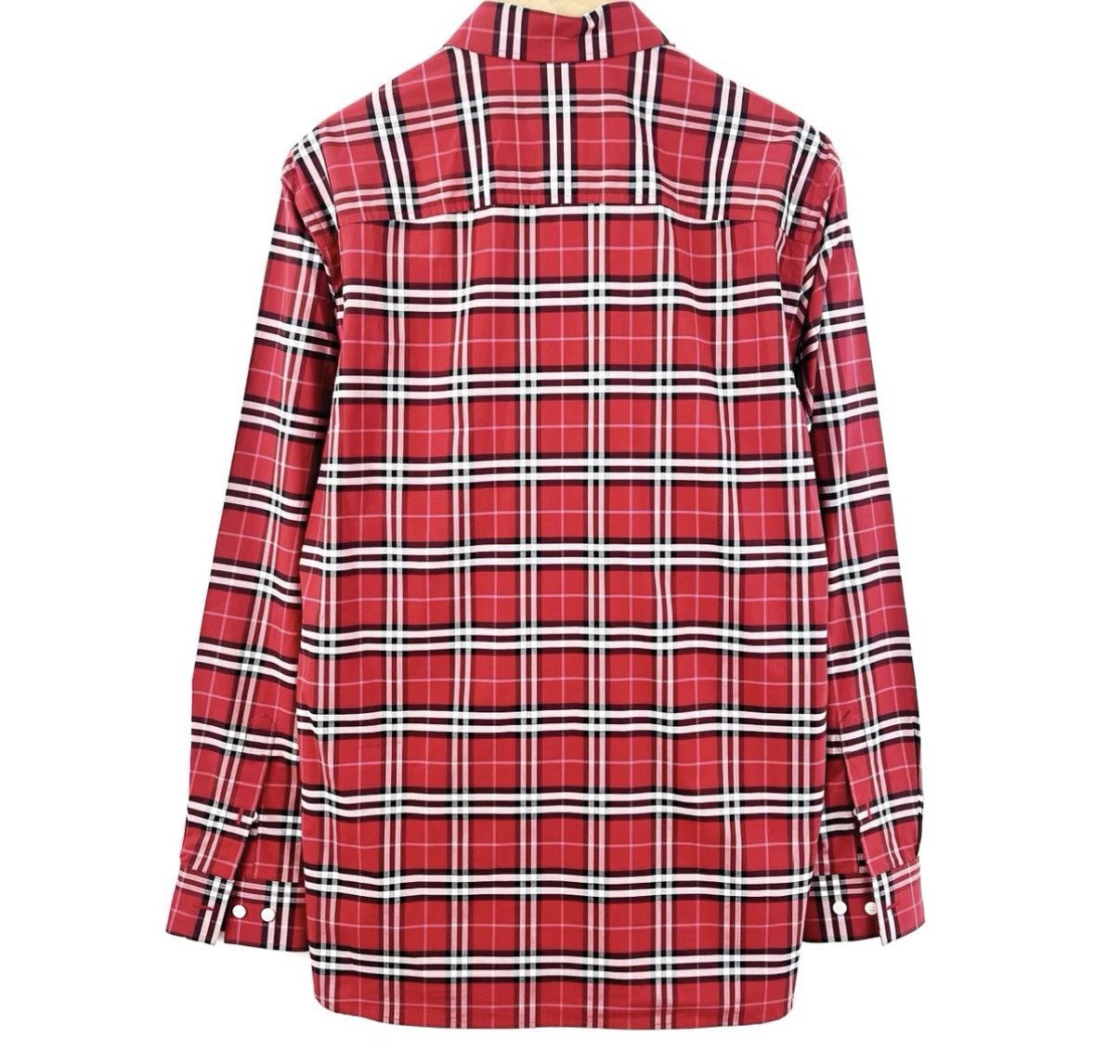 Burberry Burberry Red Check Single-Breasted Long Sleeve Shirt K12 Size US M / EU 48-50 / 2 - 2 Thumbnail