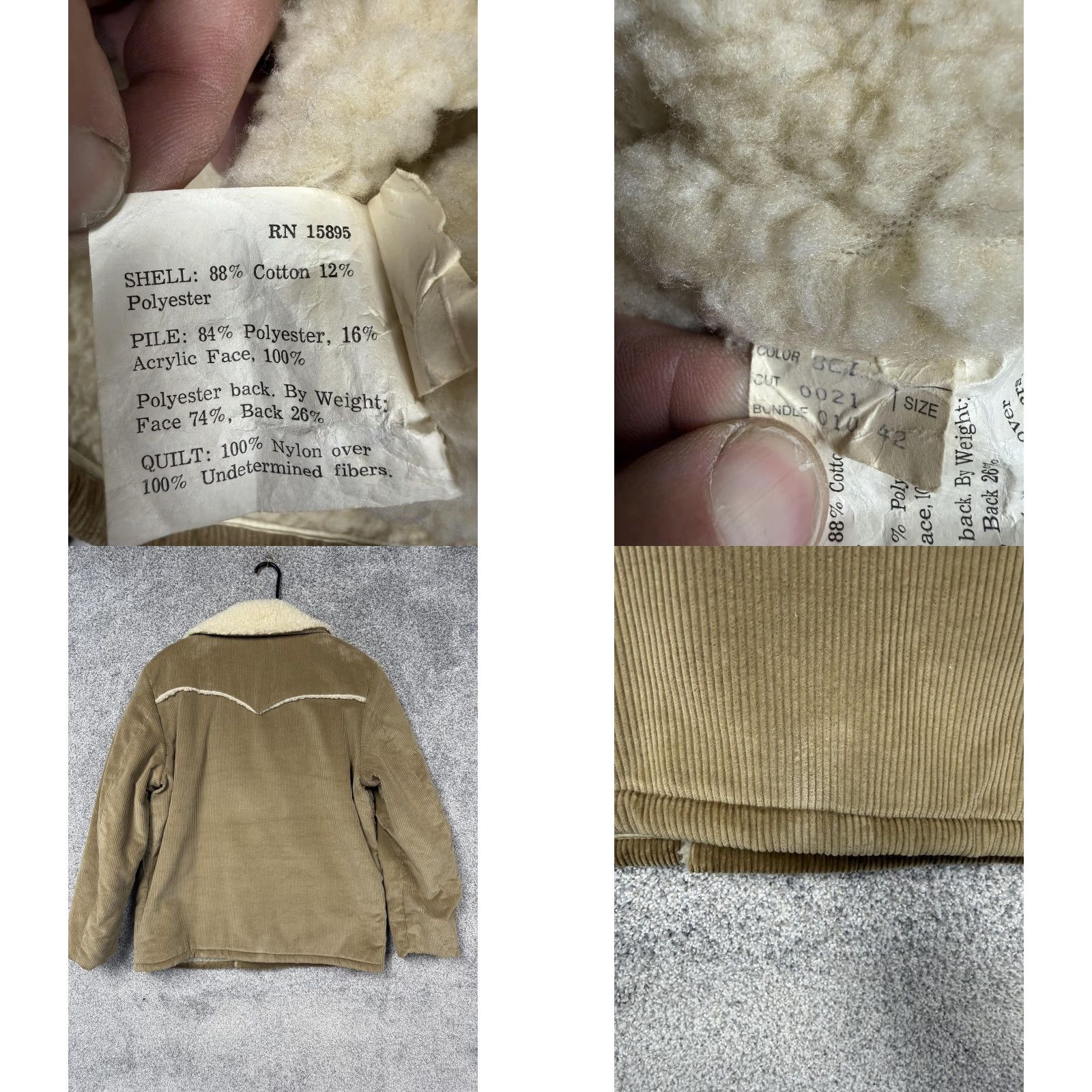 Vintage VINTAGE Anderson-Little Jacket 42 Tan Corduroy Sherpa Lined Western Workwear Size US XS / EU 42 / 0 - 8 Thumbnail