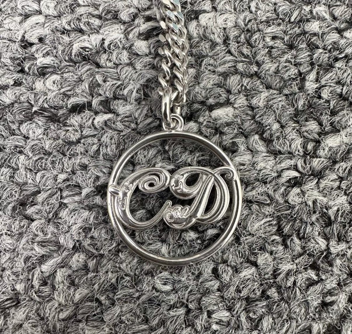 Dior Dior x Kenny Scharf CD letter silver necklace K12 Size ONE SIZE - 4 Thumbnail