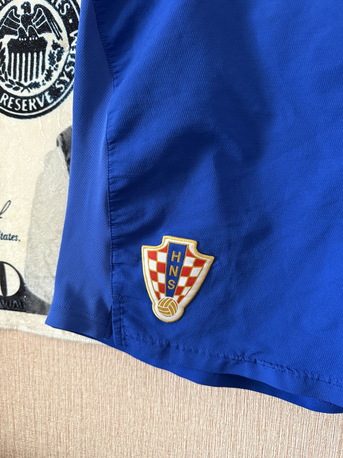 Nike Nike Croatia Football Shorts Blue Soccer National Team Size US 34 / EU 50 - 5 Thumbnail