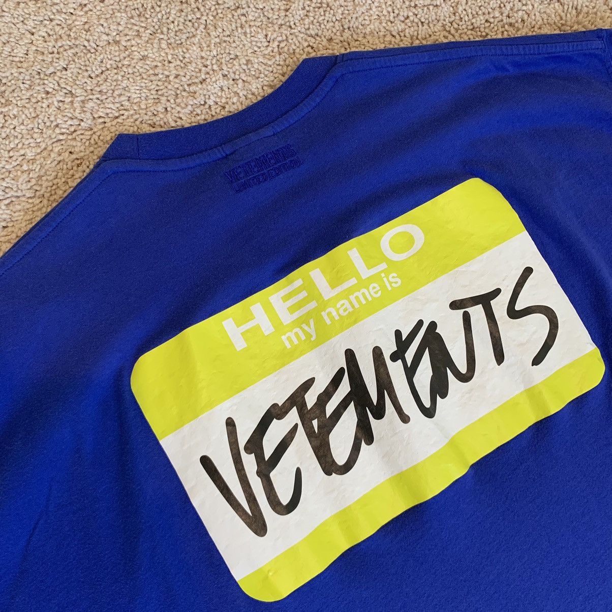 Vetements ss22 vetements blue ‘my name is vetements’ t-shirt Size US L / EU 52-54 / 3 - 7 Thumbnail