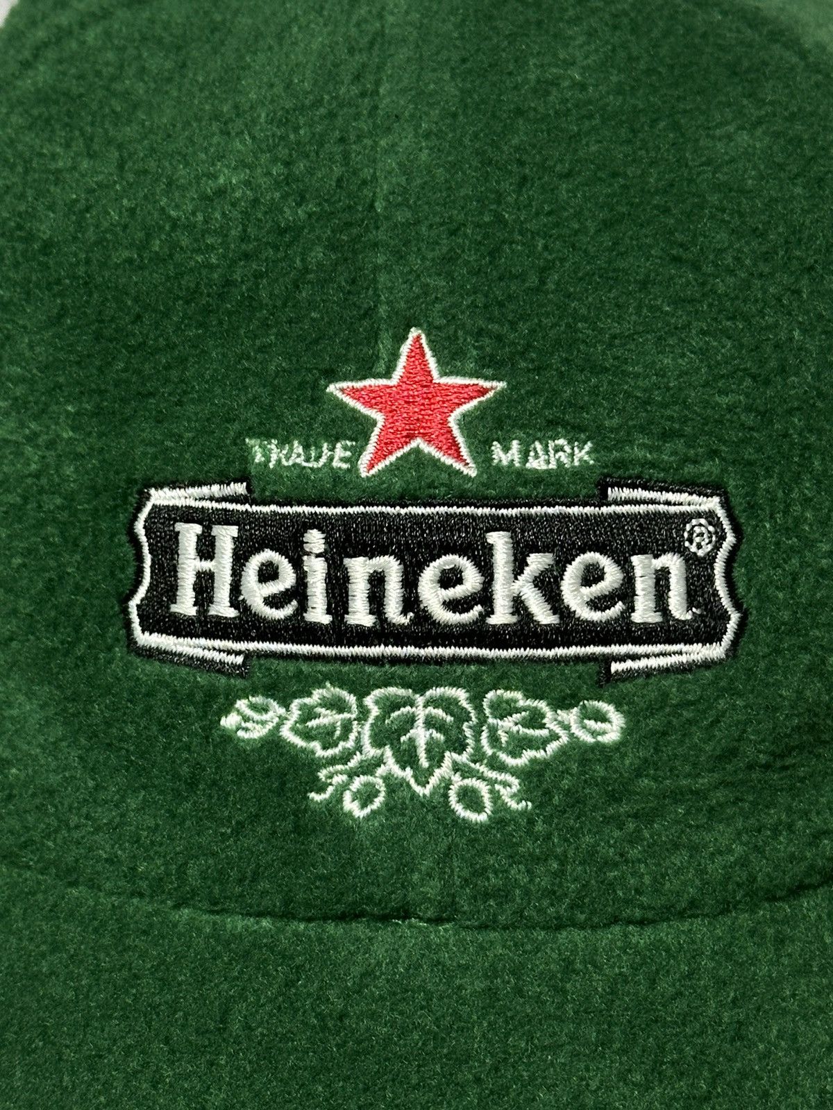 Vintage Vintage Heineken Green Fleece Cap Size ONE SIZE - 4 Thumbnail