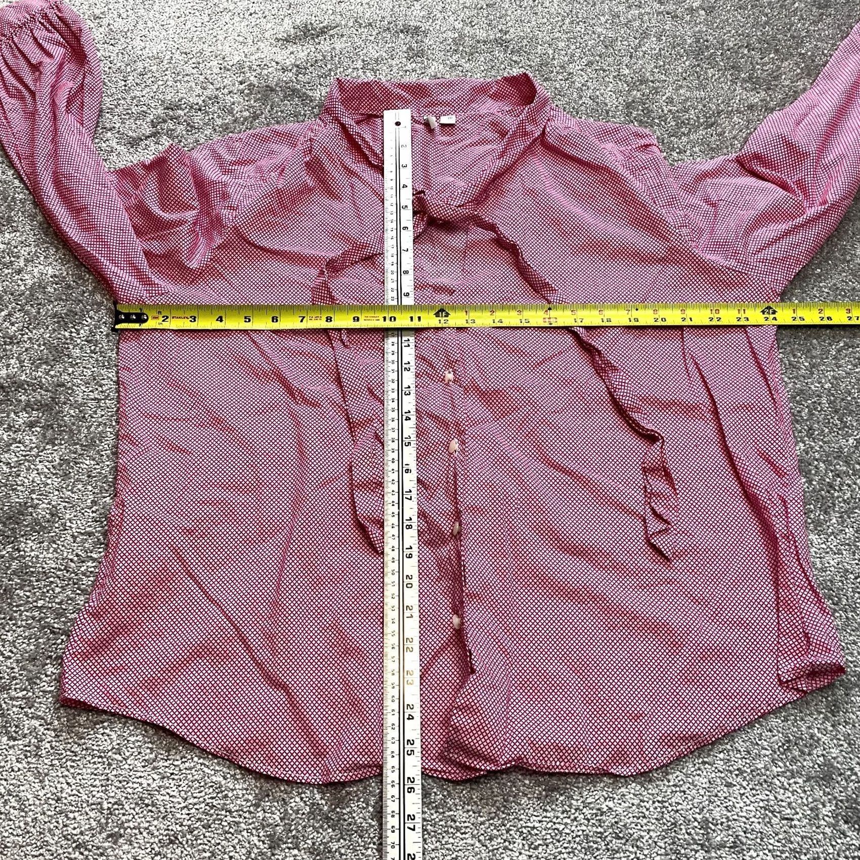 Old Navy VINTAGE Old Navy Shirt Womens XXL Red Check Long Sleeve Collared Tie Size XXL / US 16-18 / IT 52-54 - 6 Thumbnail