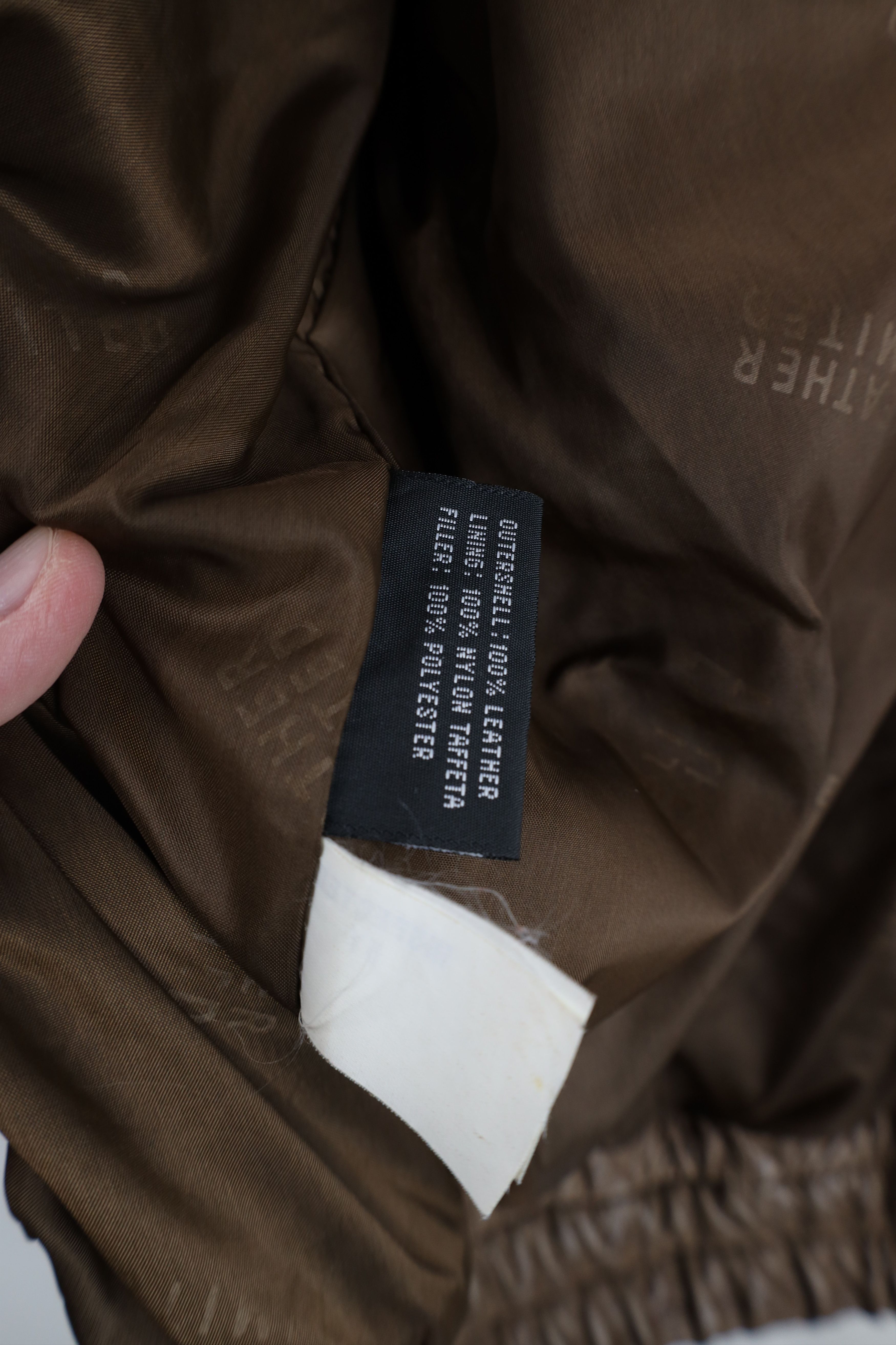 Vintage Vintage 90s Streetwear Leather Flight Bomber Jacket Brown Size US M / EU 48-50 / 2 - 12 Thumbnail