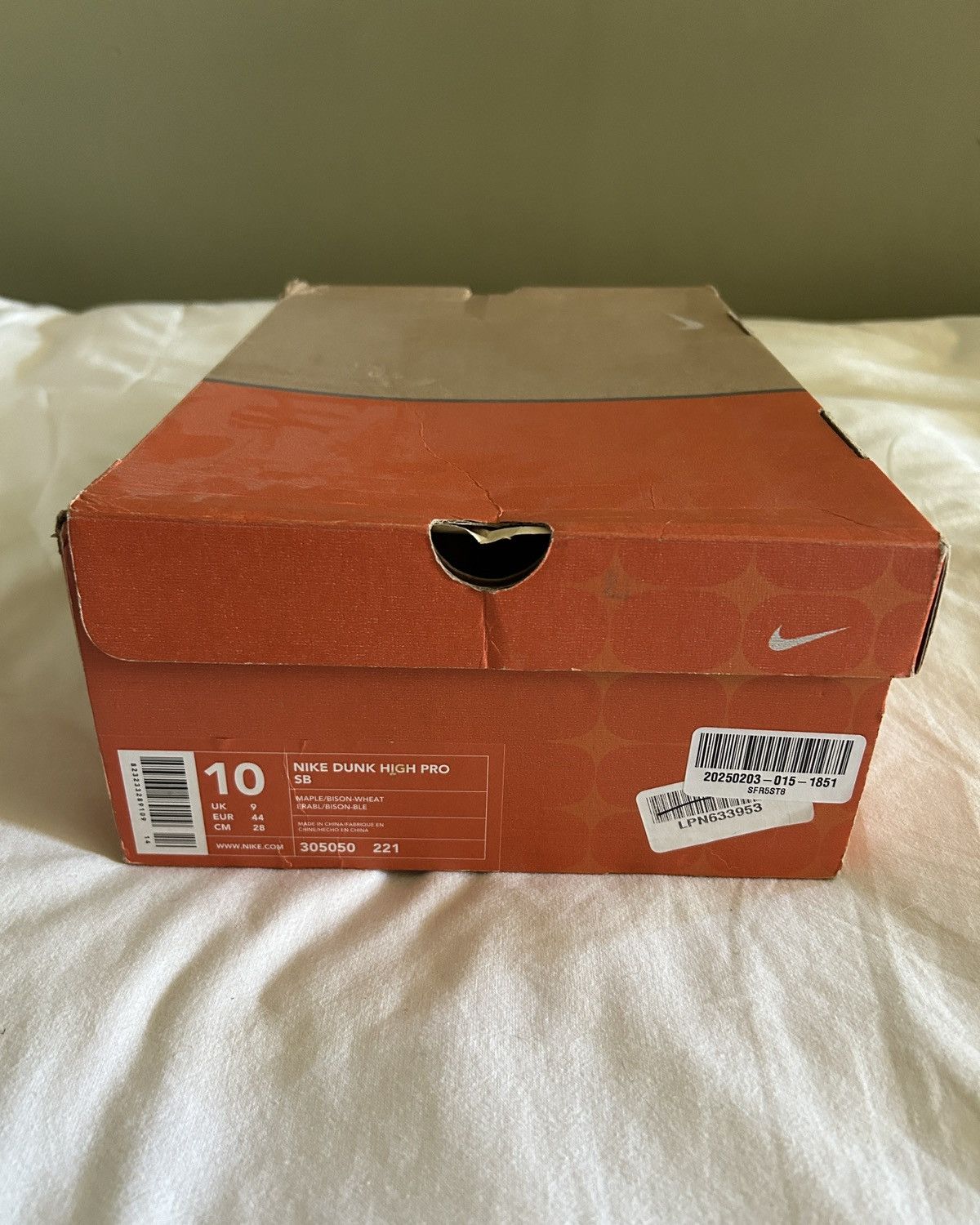 Nike × Vintage 2002 Nike Dunk High Pro Wheat/Bison Size US 10 / EU 43 - 10 Thumbnail