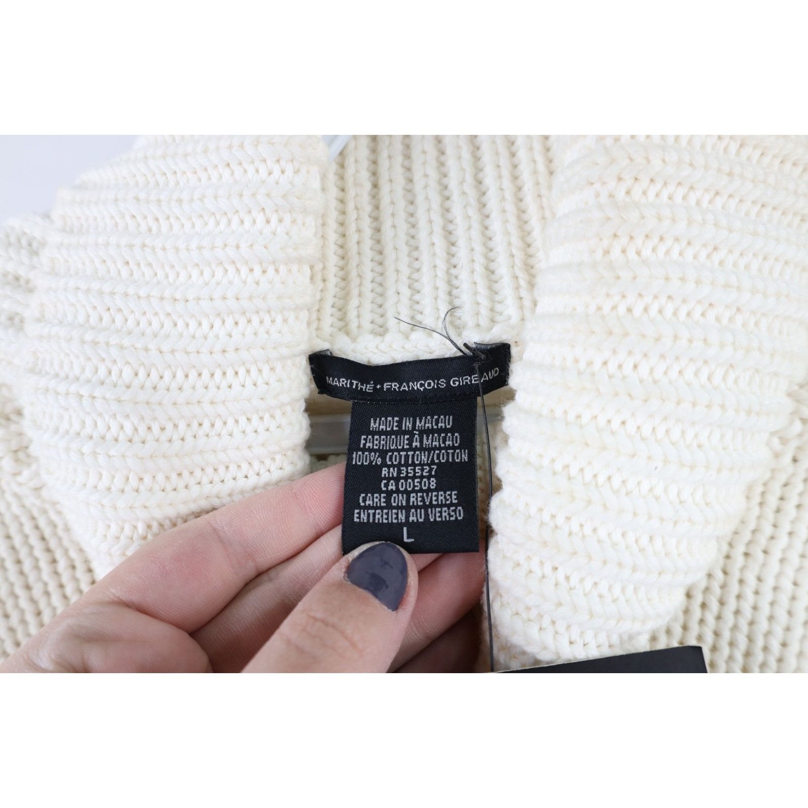 Marithe + Francois Girbaud NOS Vintage 90s Marithe Francois Girbaud Turtleneck Sweater Size US L / EU 52-54 / 3 - 6 Thumbnail