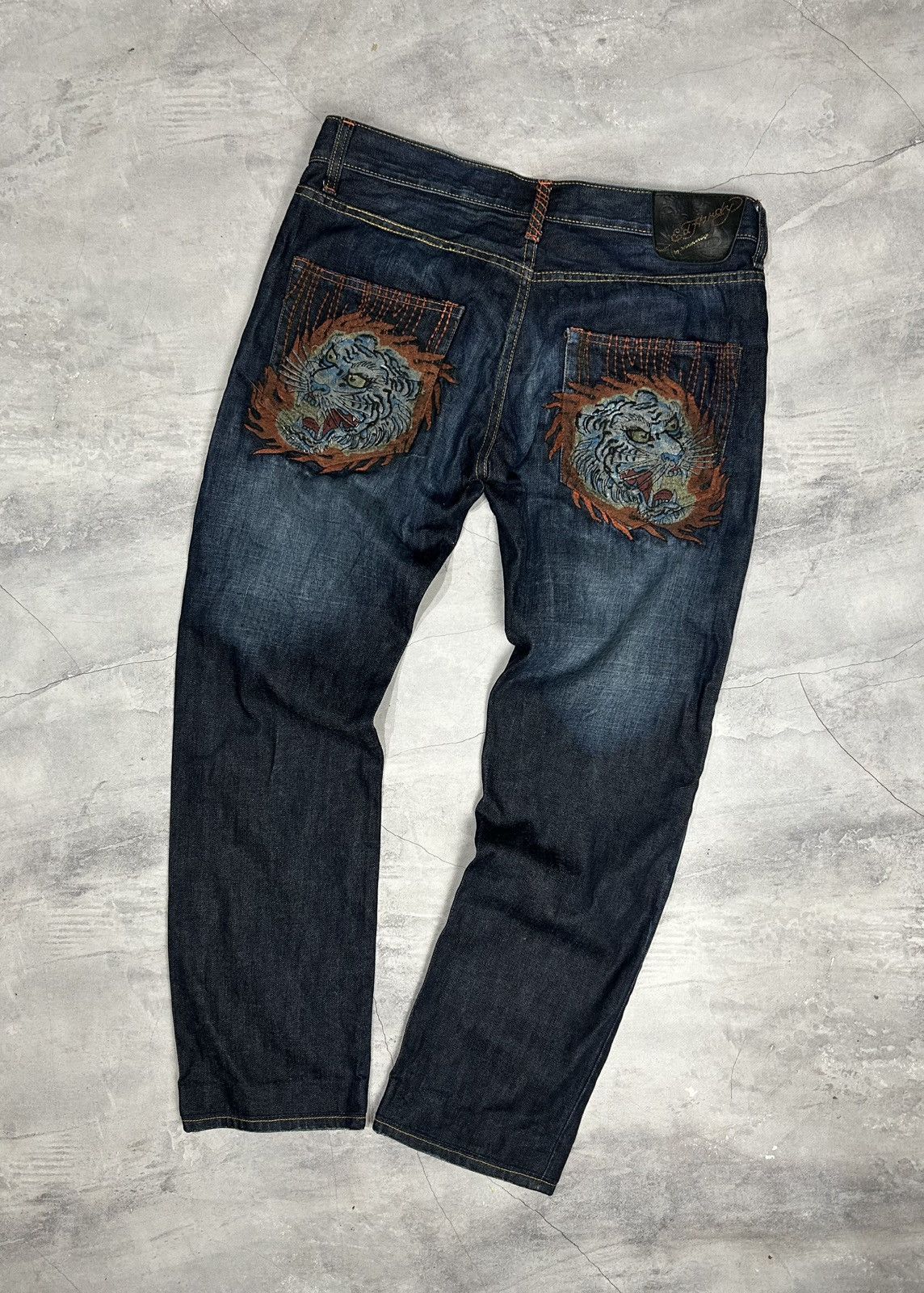 Ed Hardy Vintage denim Ed Hardy Jeans Embroidered Tigers Size US 34 / EU 50 - 1 Thumbnail